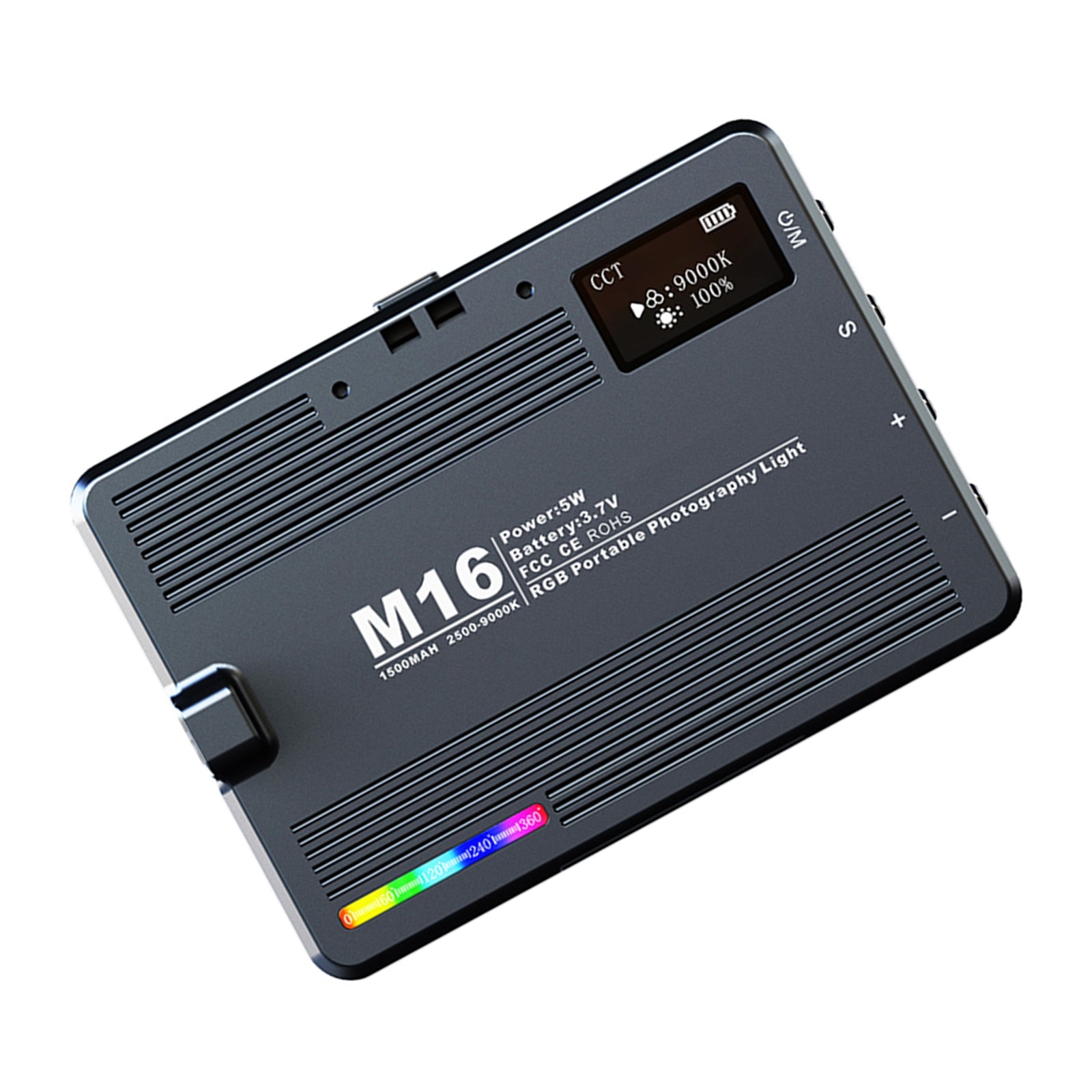 Linterna RGB 3000-9900K Luz de relleno LED RGB delgada a todo color Luz viva suave