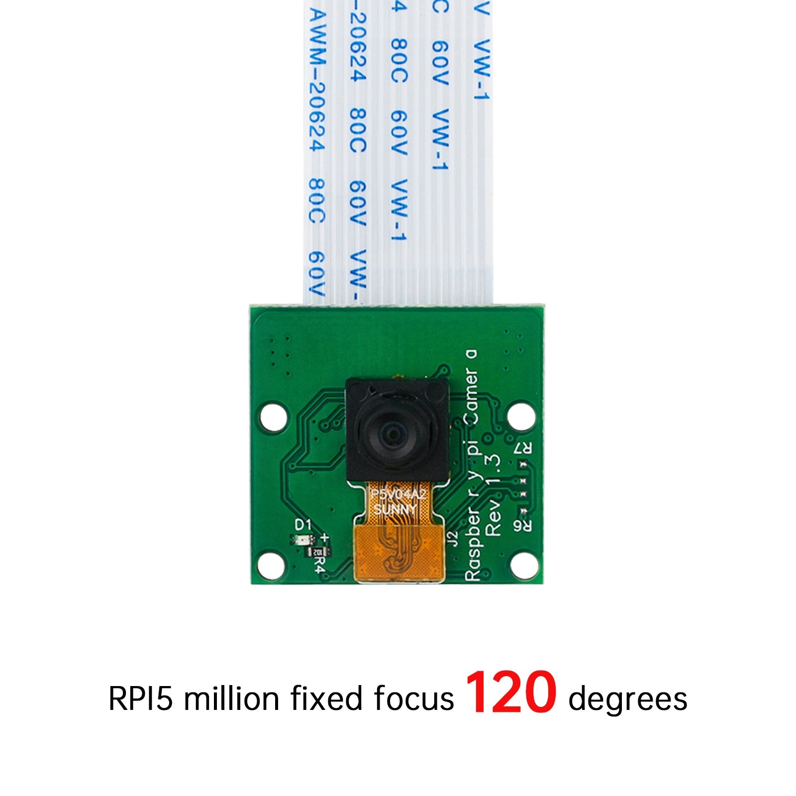 Raspberry Pi 4B Camera 5 miljoonaa HD OV5647 HD, kiinteä/automaattinen kehityskameramoduuli
