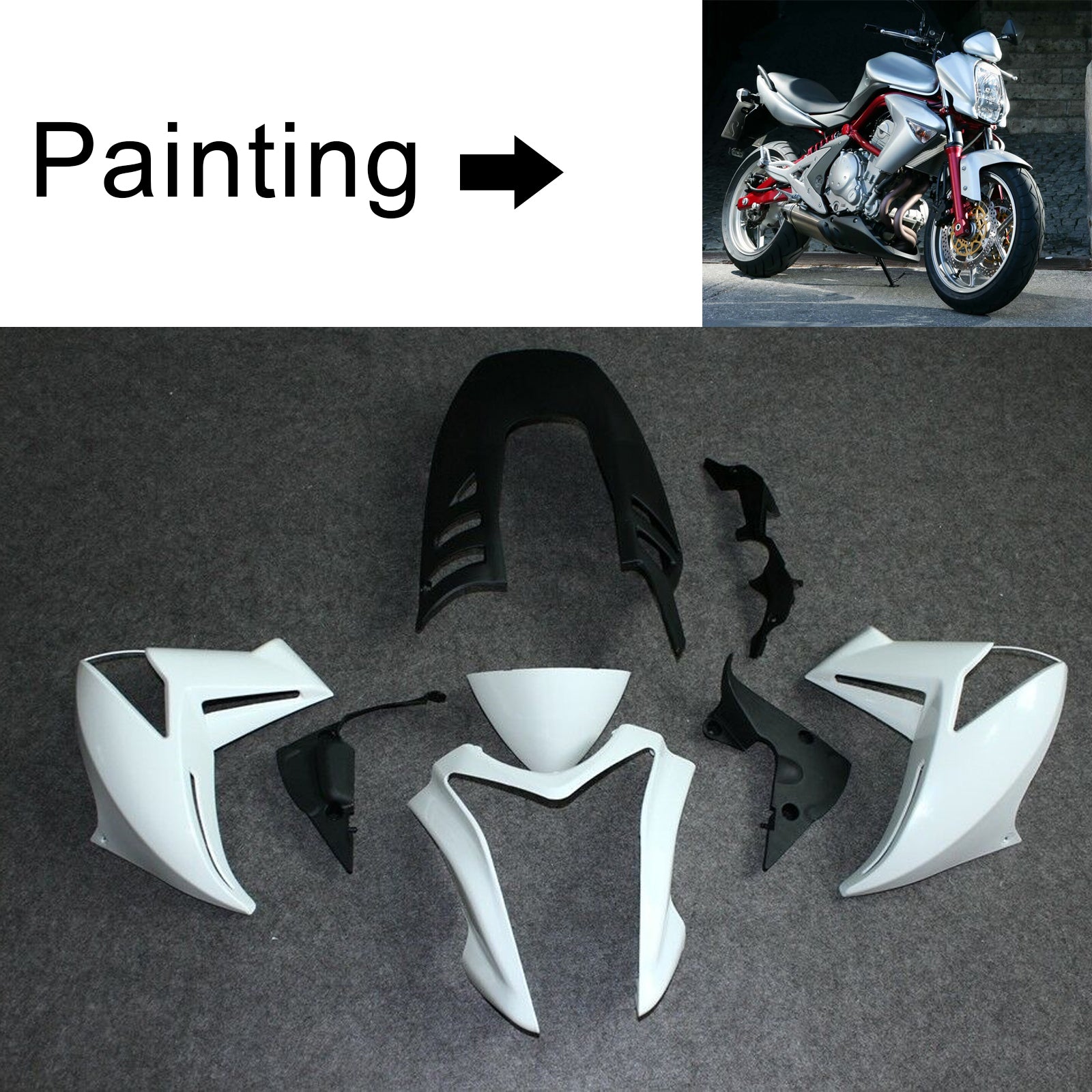 Kit de carénage injecté en plastique pour Kawasaki ER-6N ER6N 2009-2011