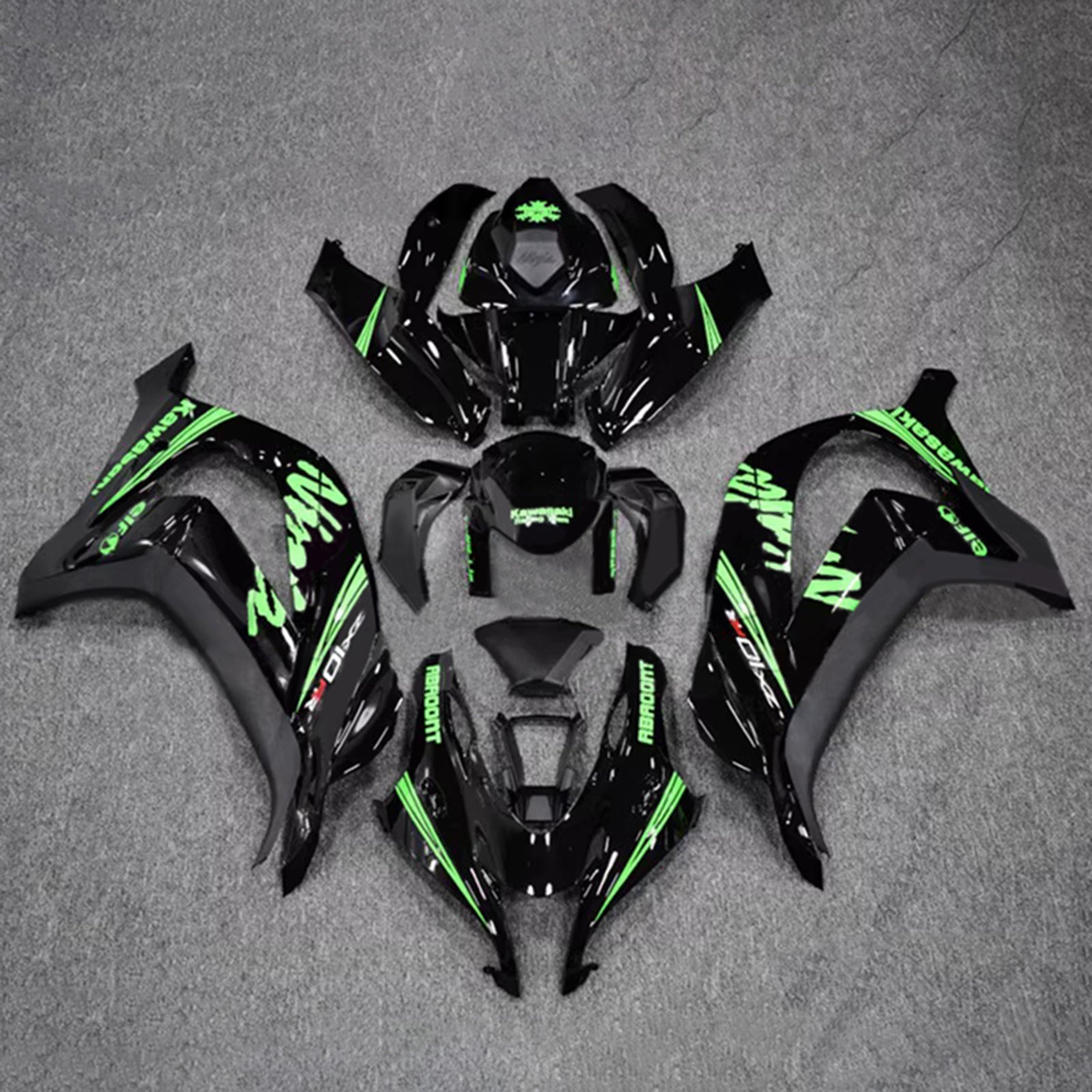 Kit de carénage injecté en plastique ABS compatible avec Kawasaki ZX10R 2016-2020