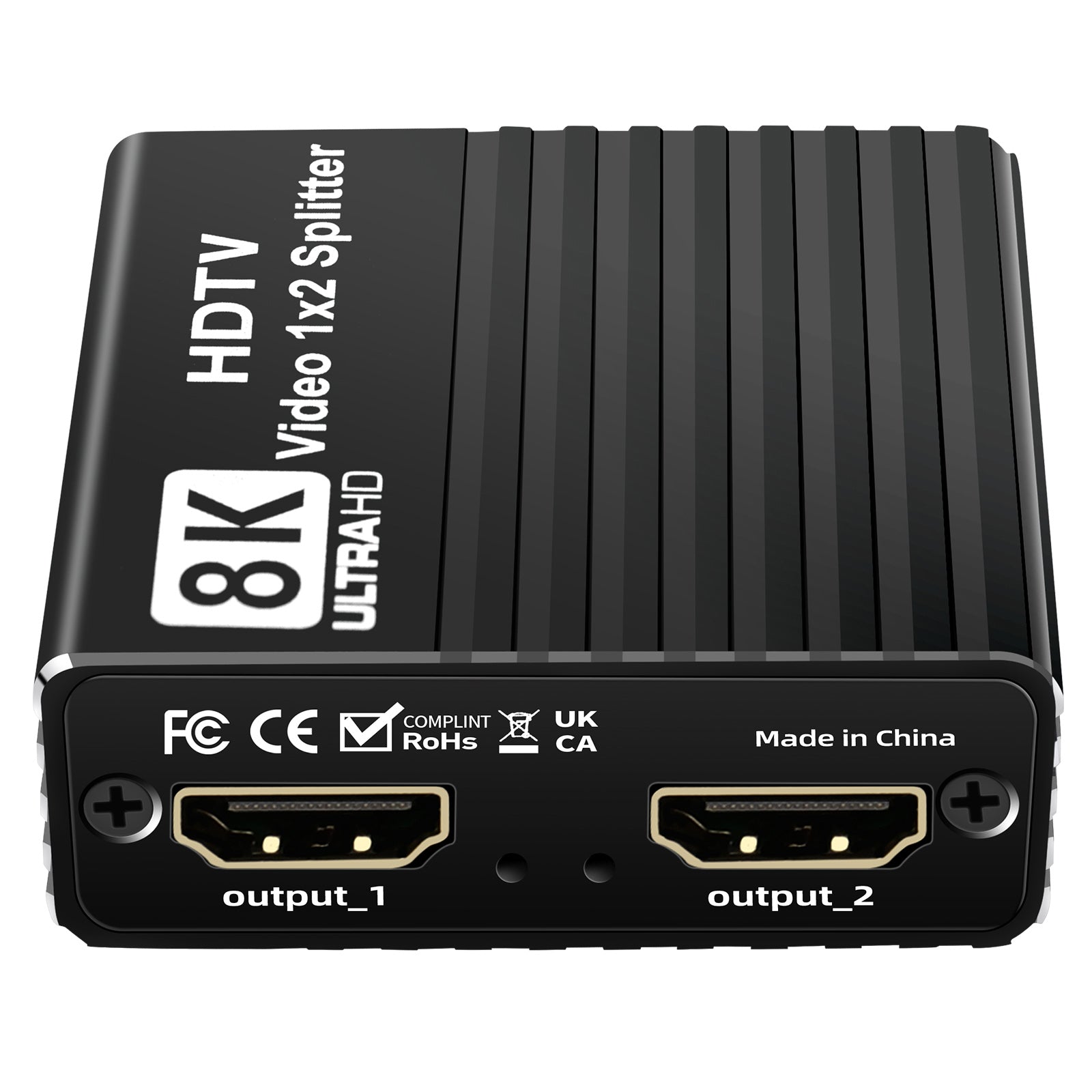 Répartiteur HDMI 8K 1 vers 2 HD2.1 8K60 Hz/4K120 Hz/1080P240 Hz avec répartiteur EDID 1x2
