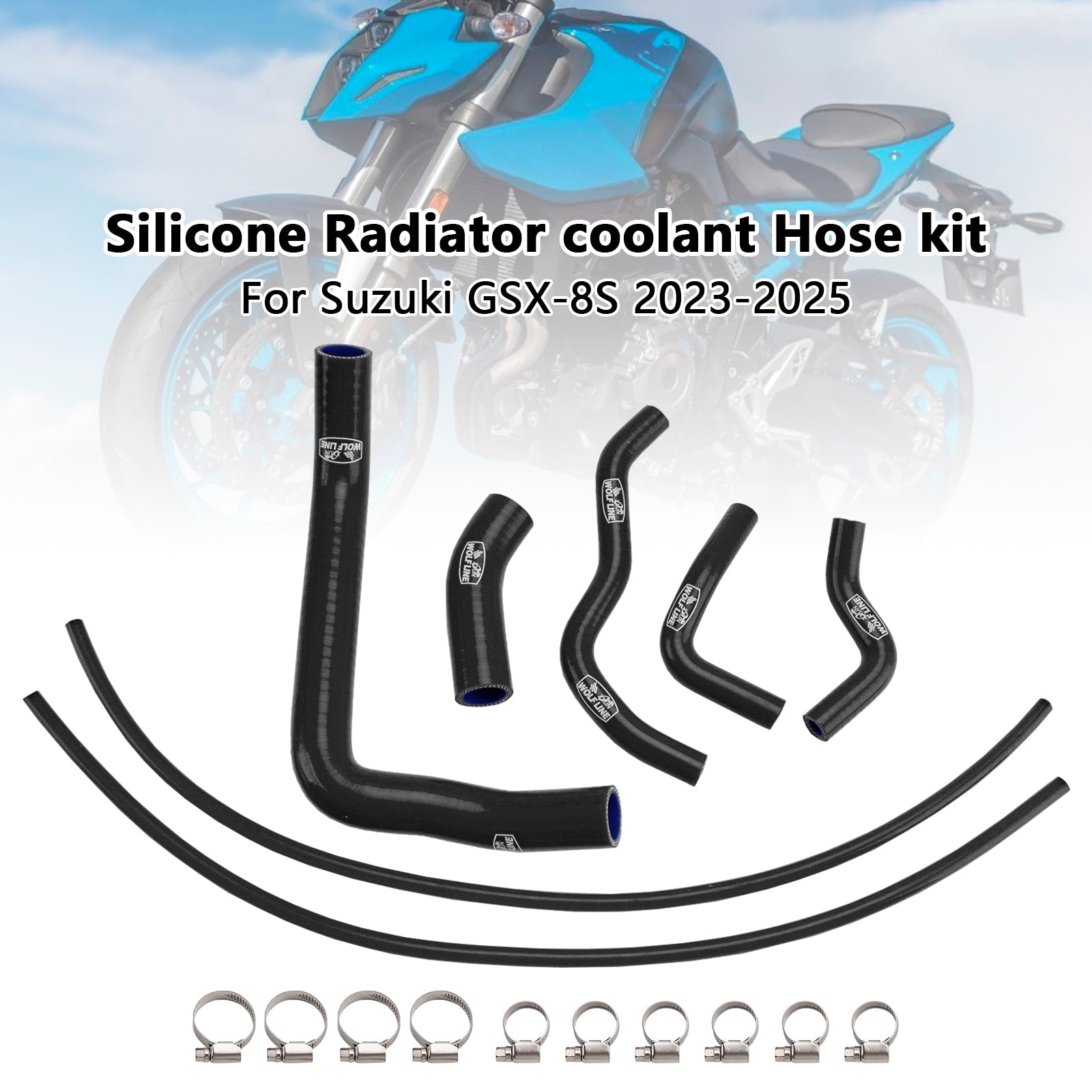 Durite de refroidissement en silicone pour radiateur Suzuki GSX-8S 2023-2025