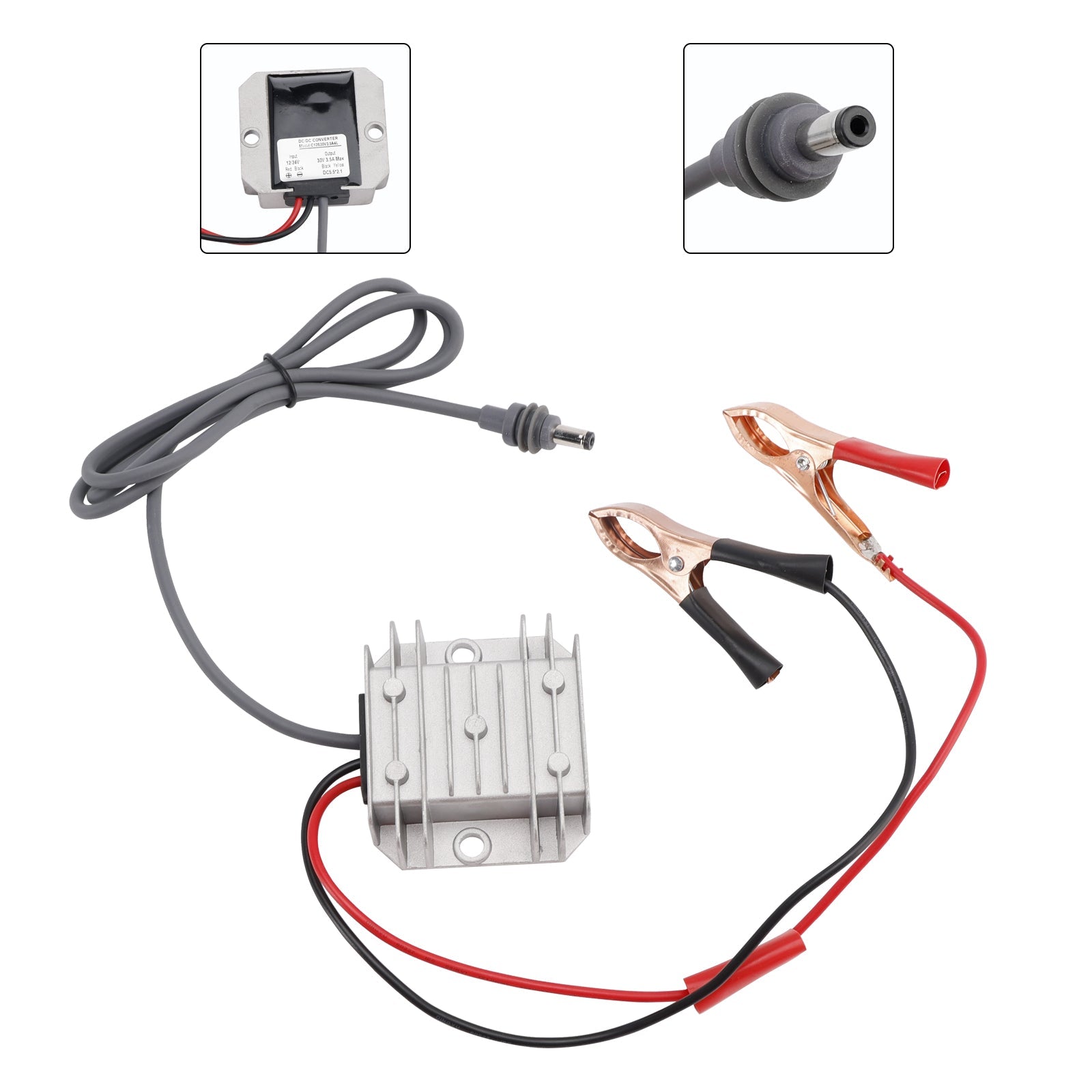 12 V/24 V - 30 V 3,5 A jännitteen lisäyksen muunnossarja tasavirtakaapelilla