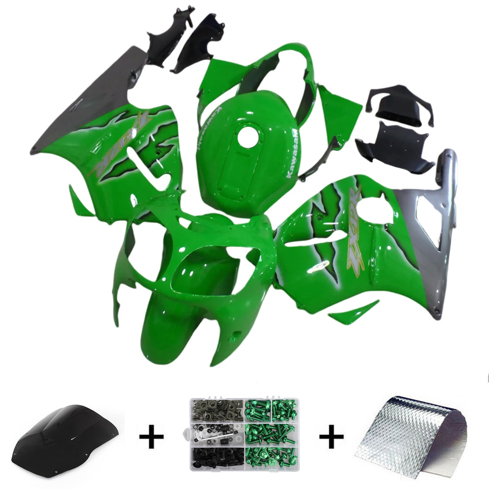 2000-2001 KAWASAKI ZX12R KIT Injekcije Corrier Plastic ABS