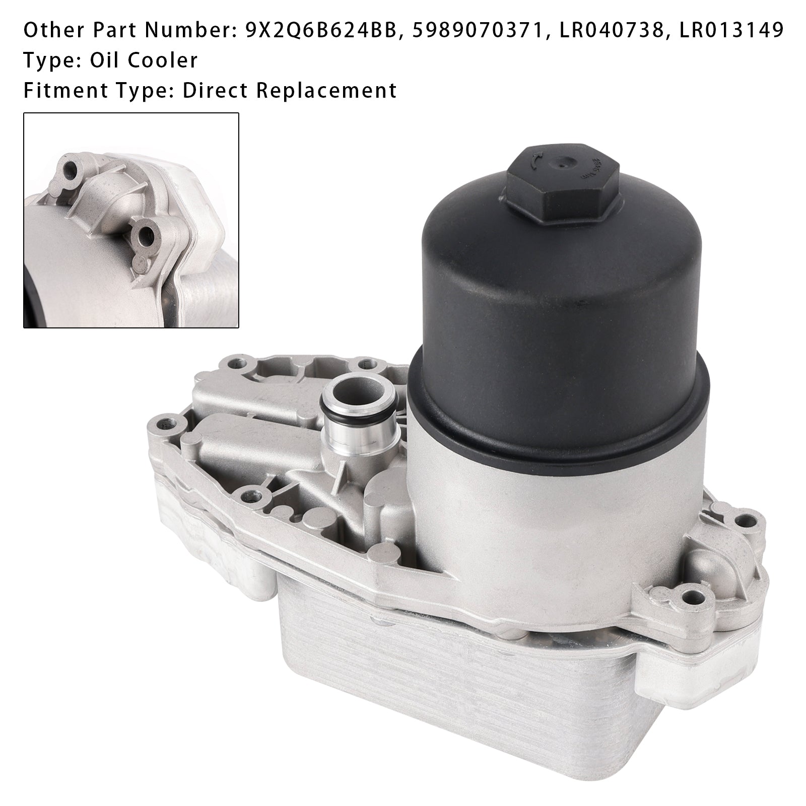 Refroidisseur d'huile moteur pour Land Rover Discovery IV L319 3,0 L (2009/09-2016/12) 9X2Q6B624BB LR013149