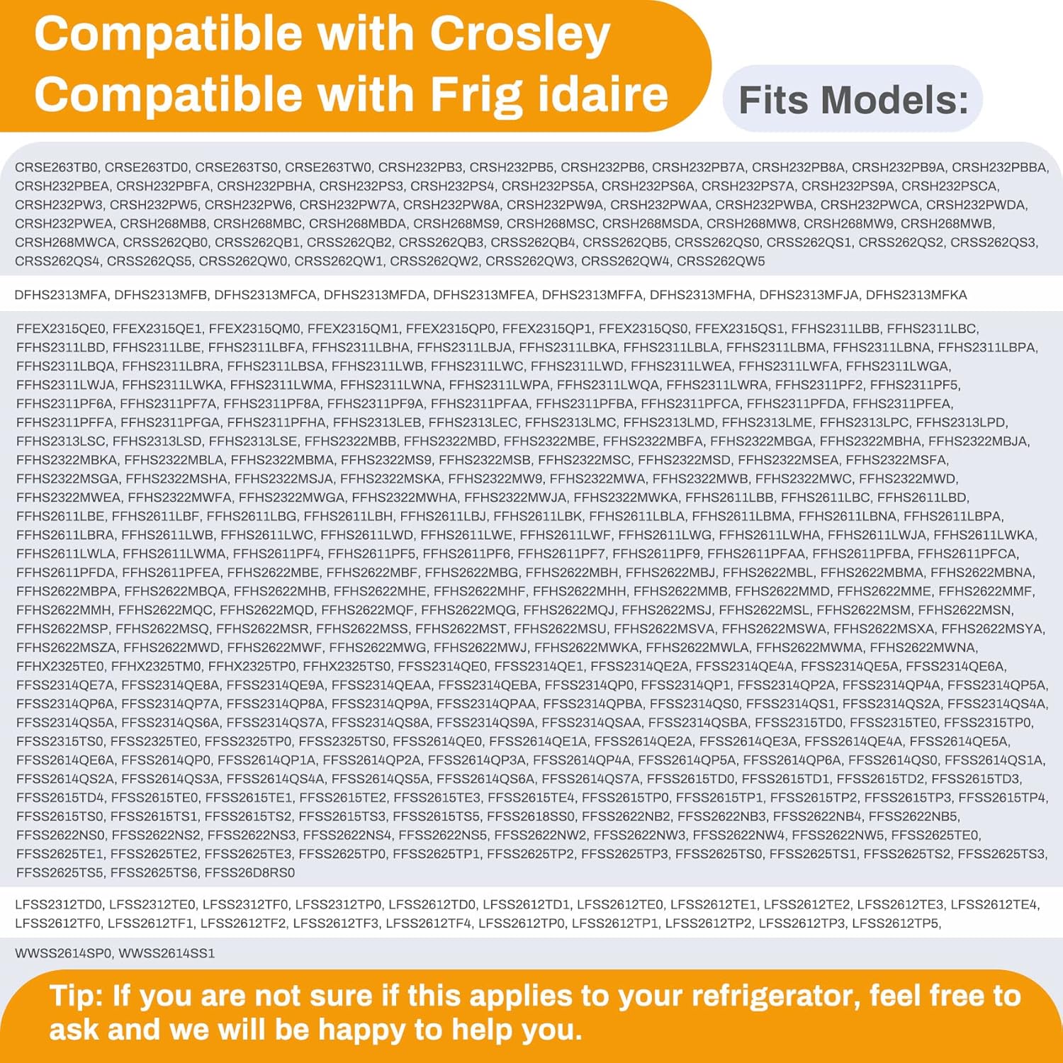 Nadzor nad zračnim registrom za Crosley hladilnik 242303001 3016452 AP5788340