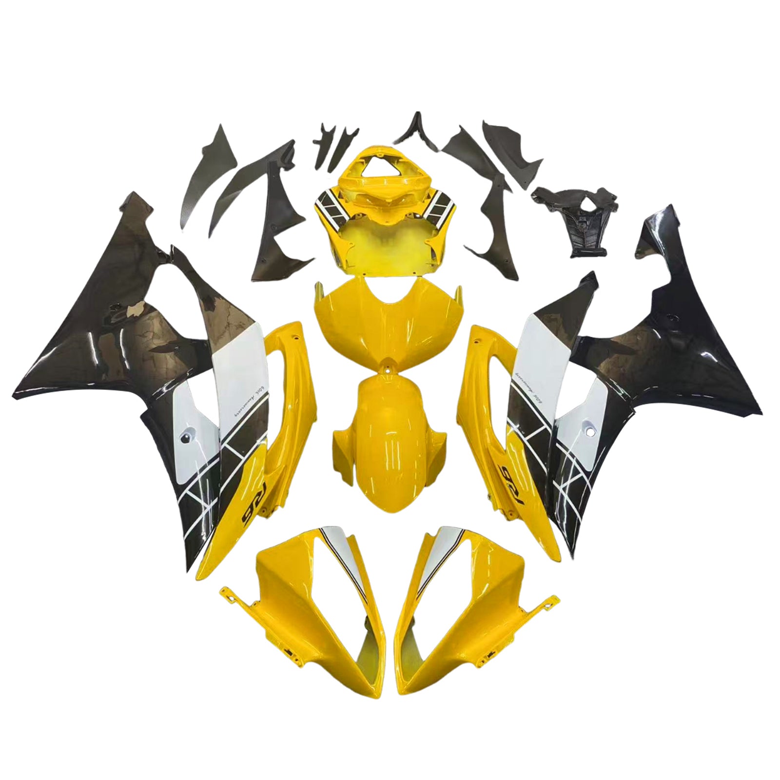 Kit de carénage par injection , carrosserie en plastique ABS Pour Yamaha YZF 600 R6 2008-2016