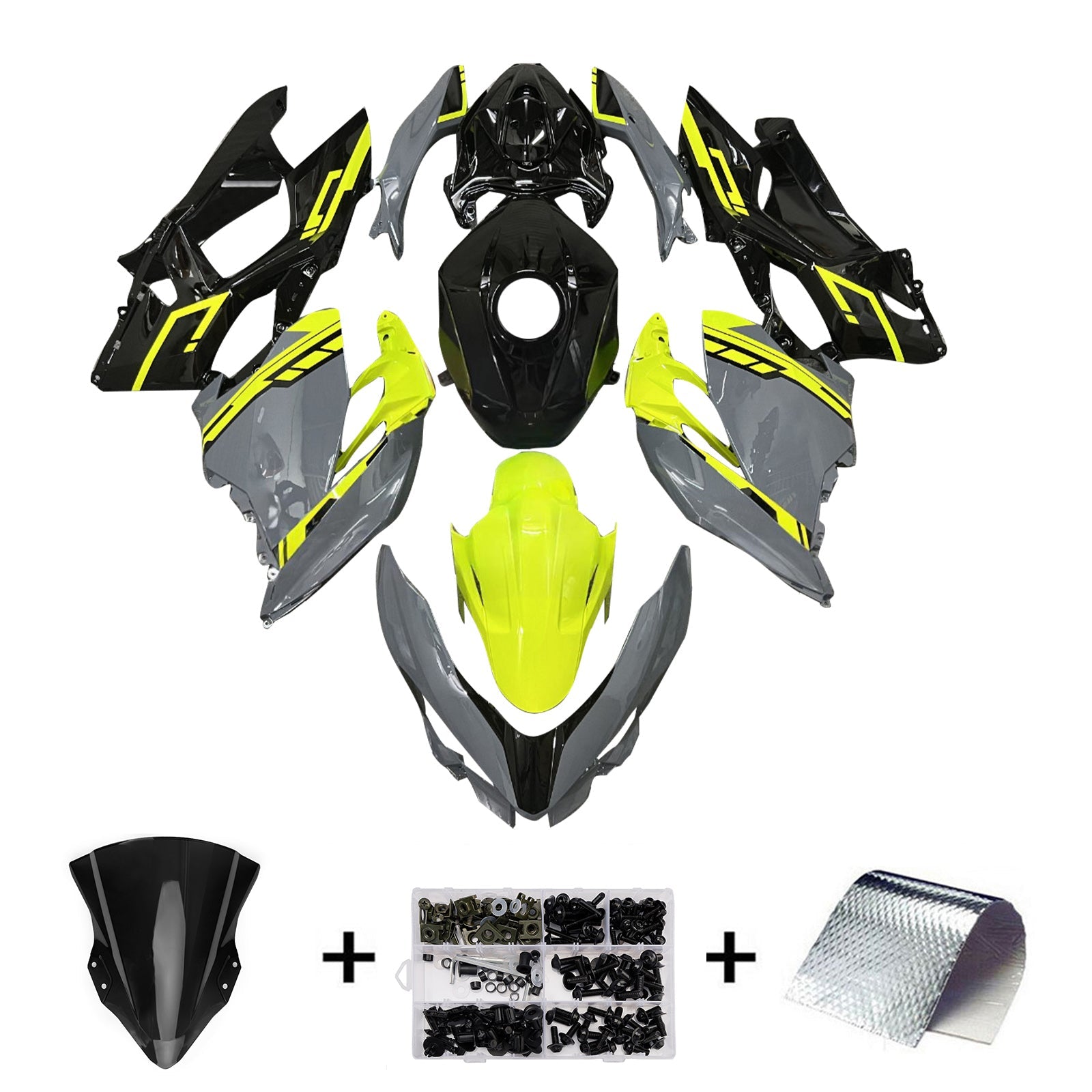Kit di carenatura a iniezione, carrozzeria in plastica ABS per Kawasaki EX400 Ninja400 2018-2024