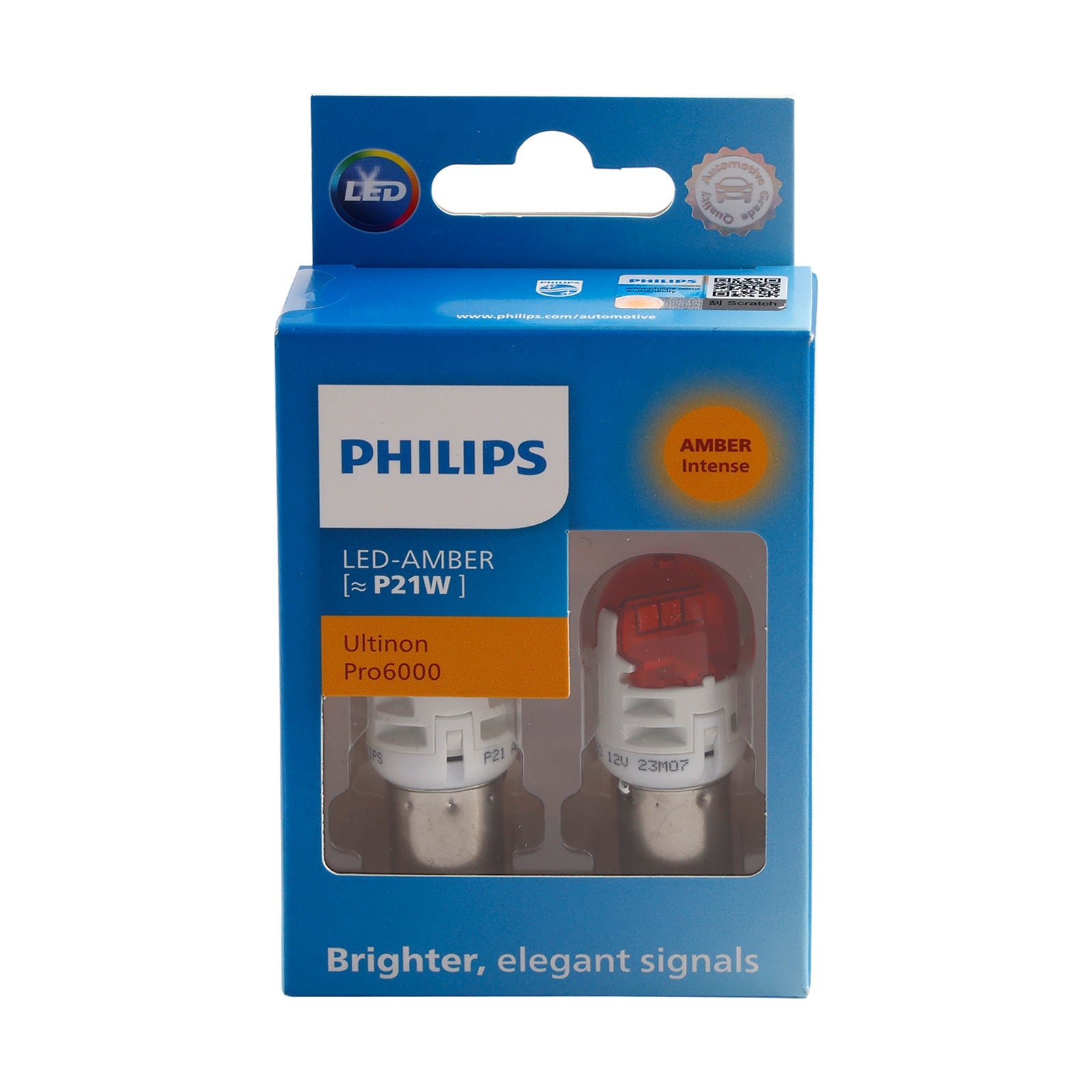 Phare de voiture LED AMBRE Ultinon Pro6000 PY21W P21W 11498AU60 pour PHILIPS