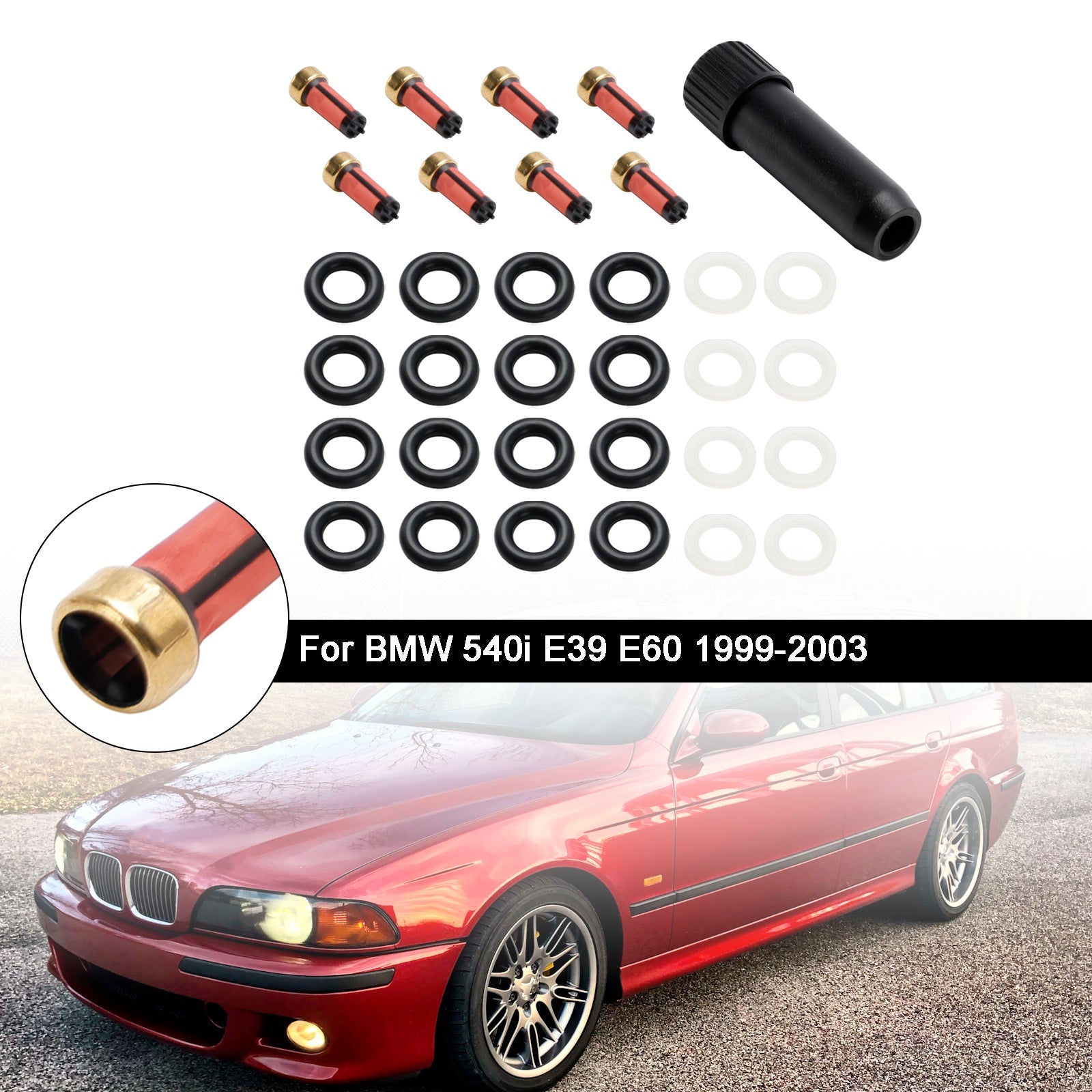 Kit de joint de réparation d'injecteur de carburant 0280155823 pour BMW 540i 740i 740iL V8 FJ754