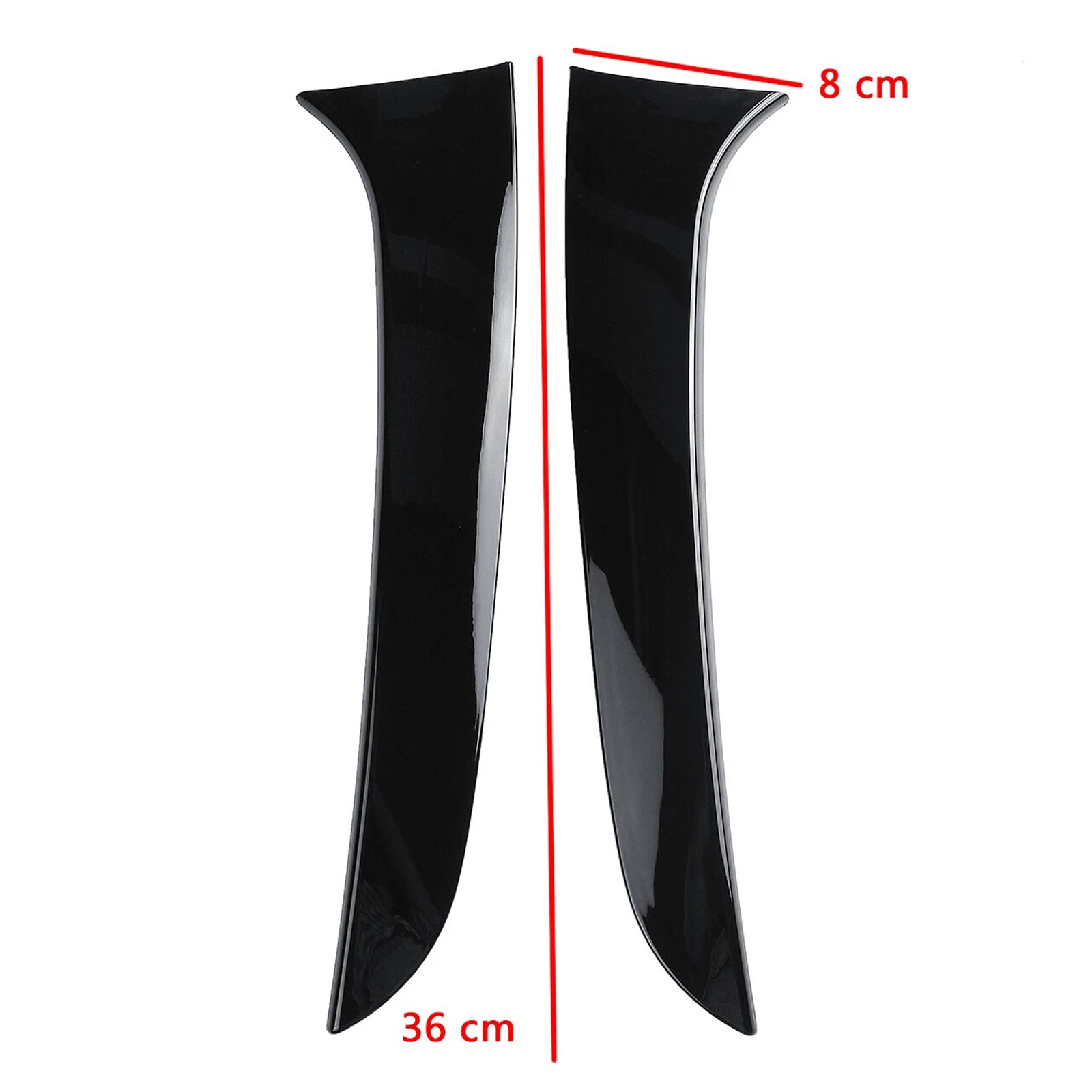 Pari kiiltävän mustaa takaikkunan sivuspoileria BMW 1 -sarjan F20 F21 2012-2019