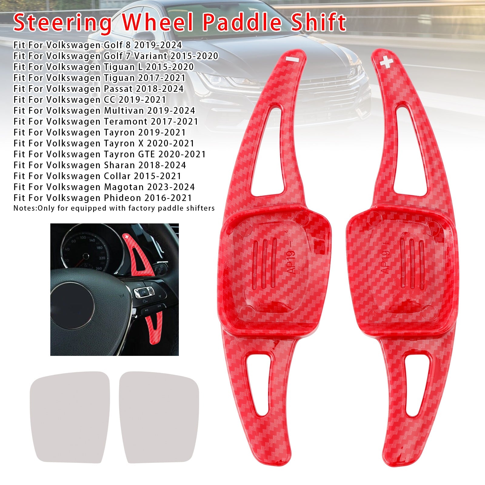 Verlenging van snelheidsverandering Pallets stuurwiel voor VW Golf 8 Tiguan