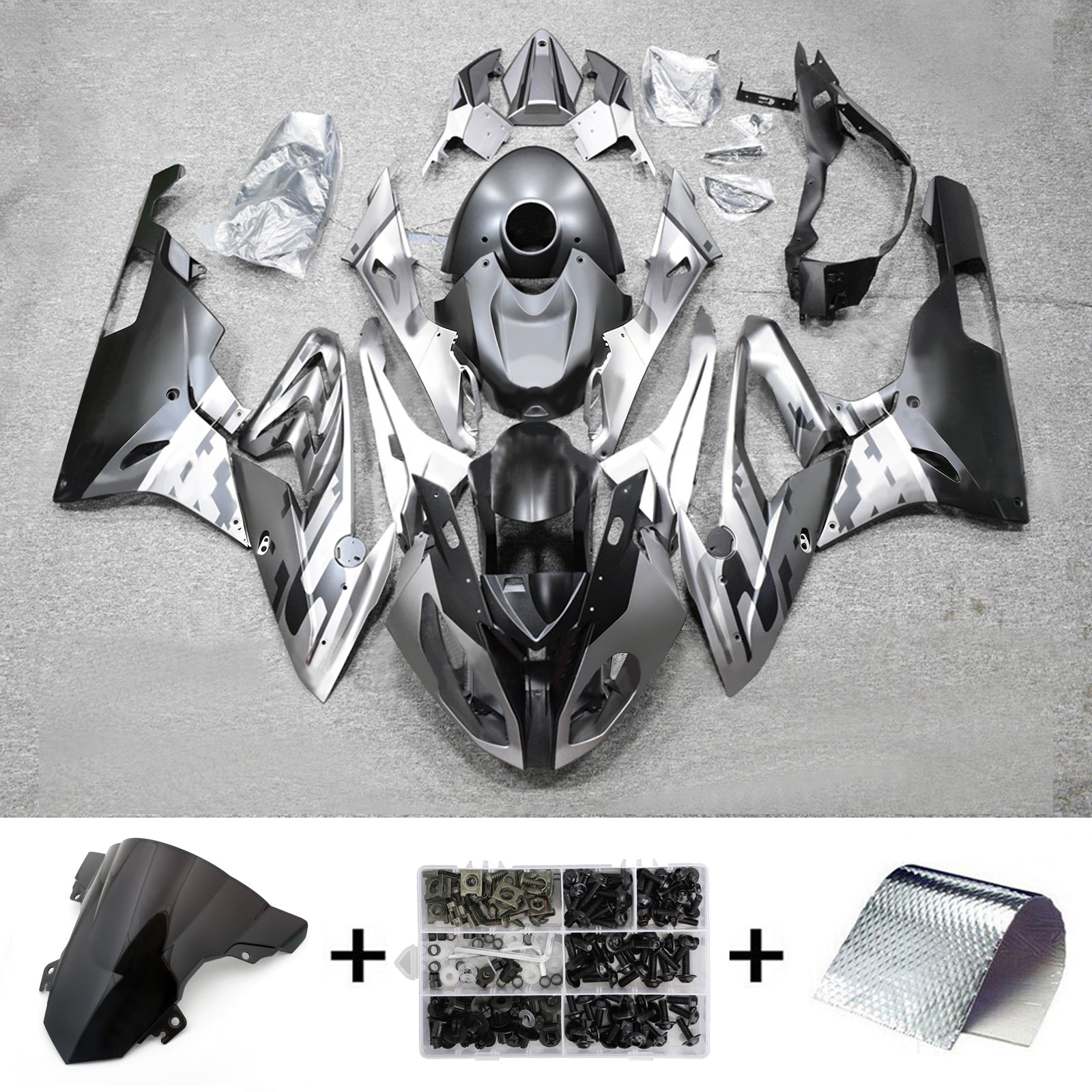Kit de carénage injecté en plastique ABS pour BMW S1000RR 2017-2018