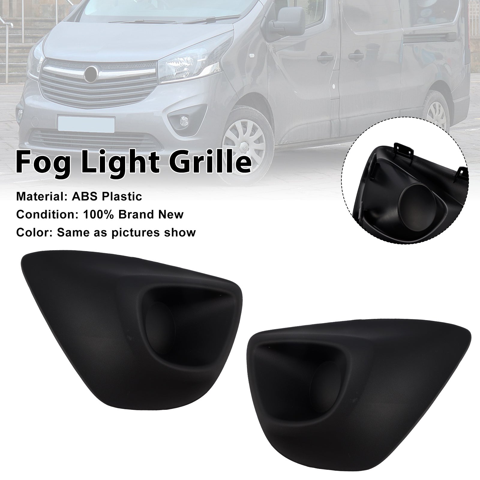 Grid de protección contra la quema para el parachoques delantero Vauxhall Vivaro B MK2 2015-2019 (2 habitaciones)