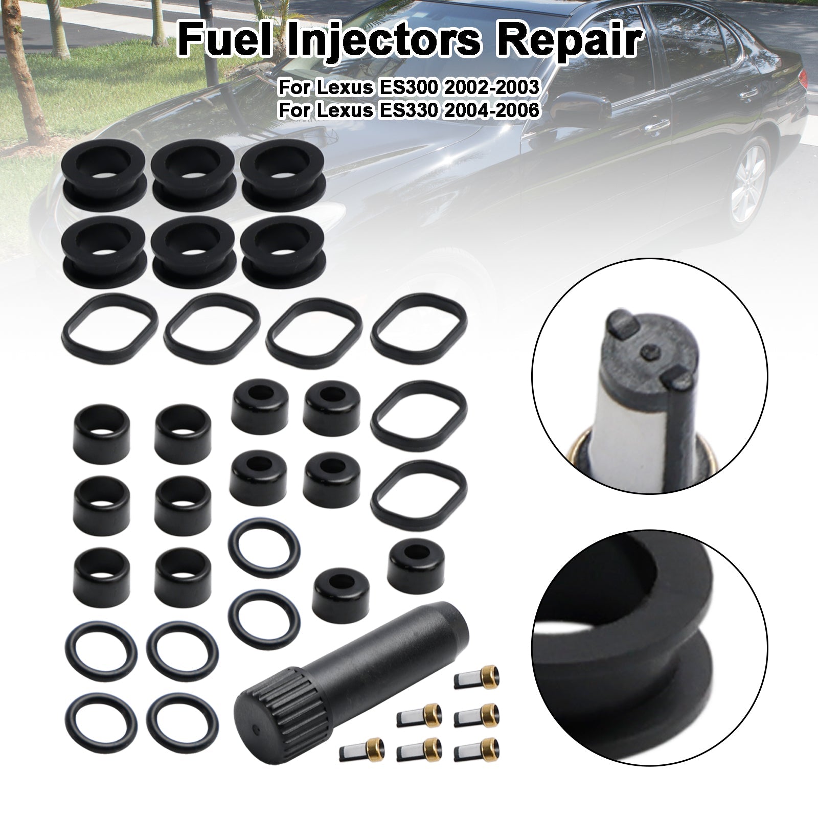 Kit de joint de réparation d'injecteur de carburant 23250-20030 pour Lexus ES300 ES330 RX330 RX400H