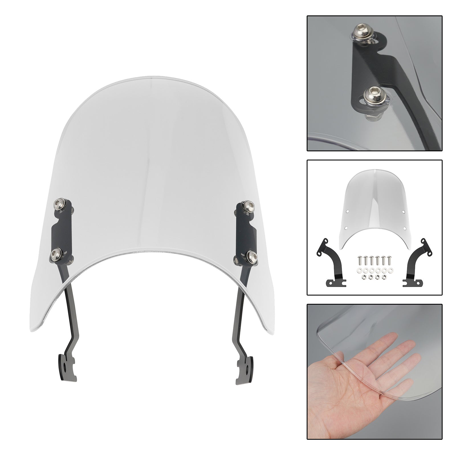 Protecteur Saute-Vent pour KAWASAKI W230 / MEGURO S1 2025-2026 Clair