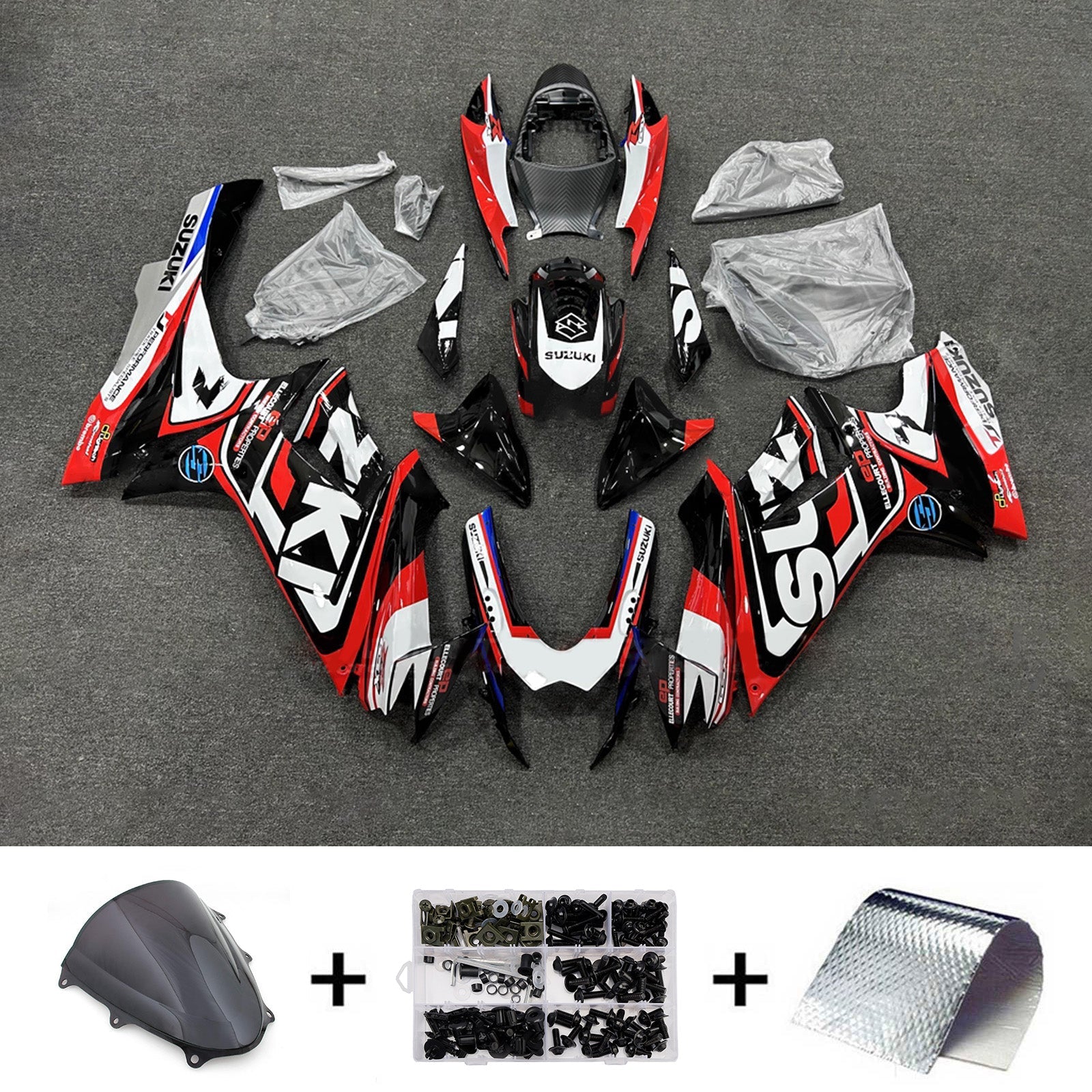 Kit de carénage injecté en plastique ABS pour Suzuki GSXR 600/750 2011-2026 K11