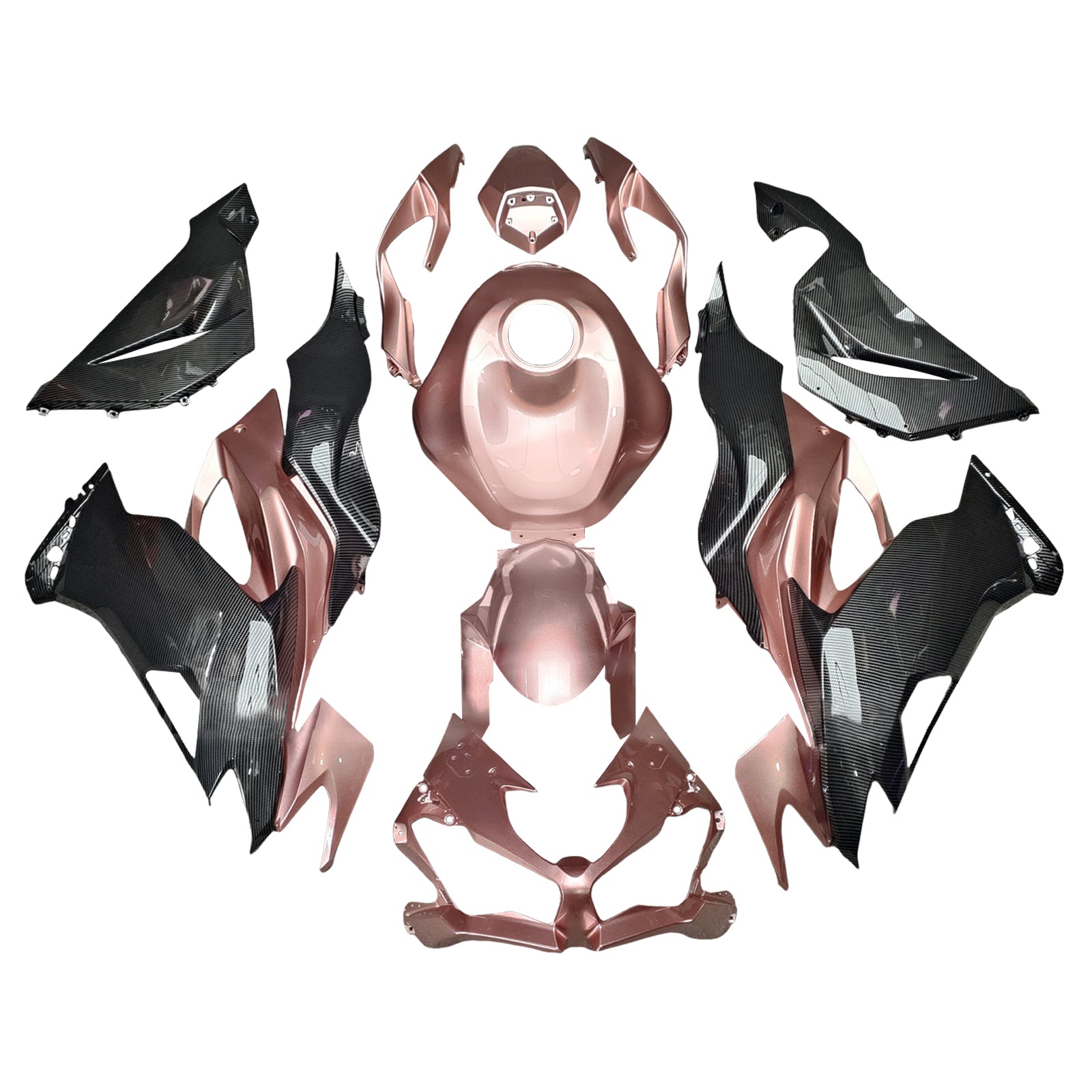 Kit di carenatura a iniezione, corpo in plastica ABS per Kawasaki ZX6R 2019-2023
