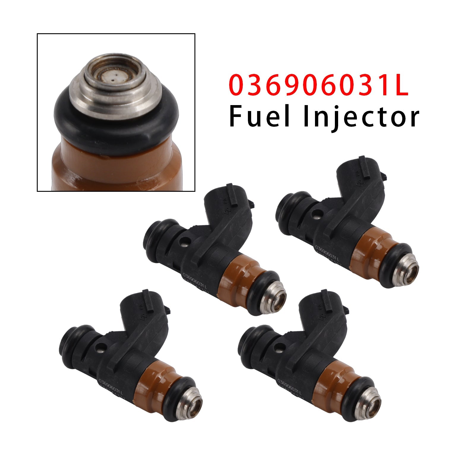 4x Brandstofinjector voor Seat Cordoba Ibiza Skoda Fabia VW Golf 1.4 1.6 036906031L