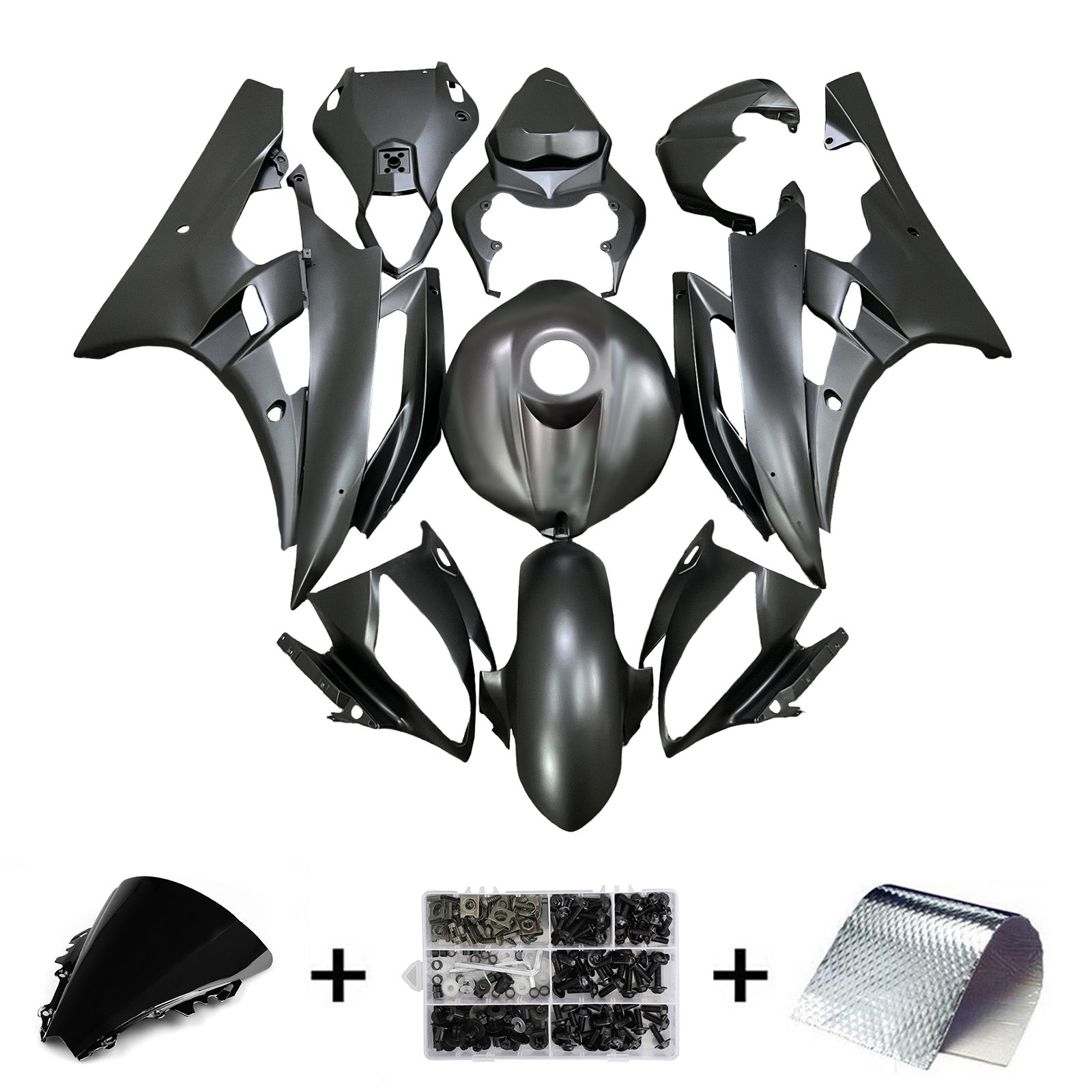 Kit de carenado inyectado de plástico ABS para Yamaha YZFR6 YZF-R6 2006-2007