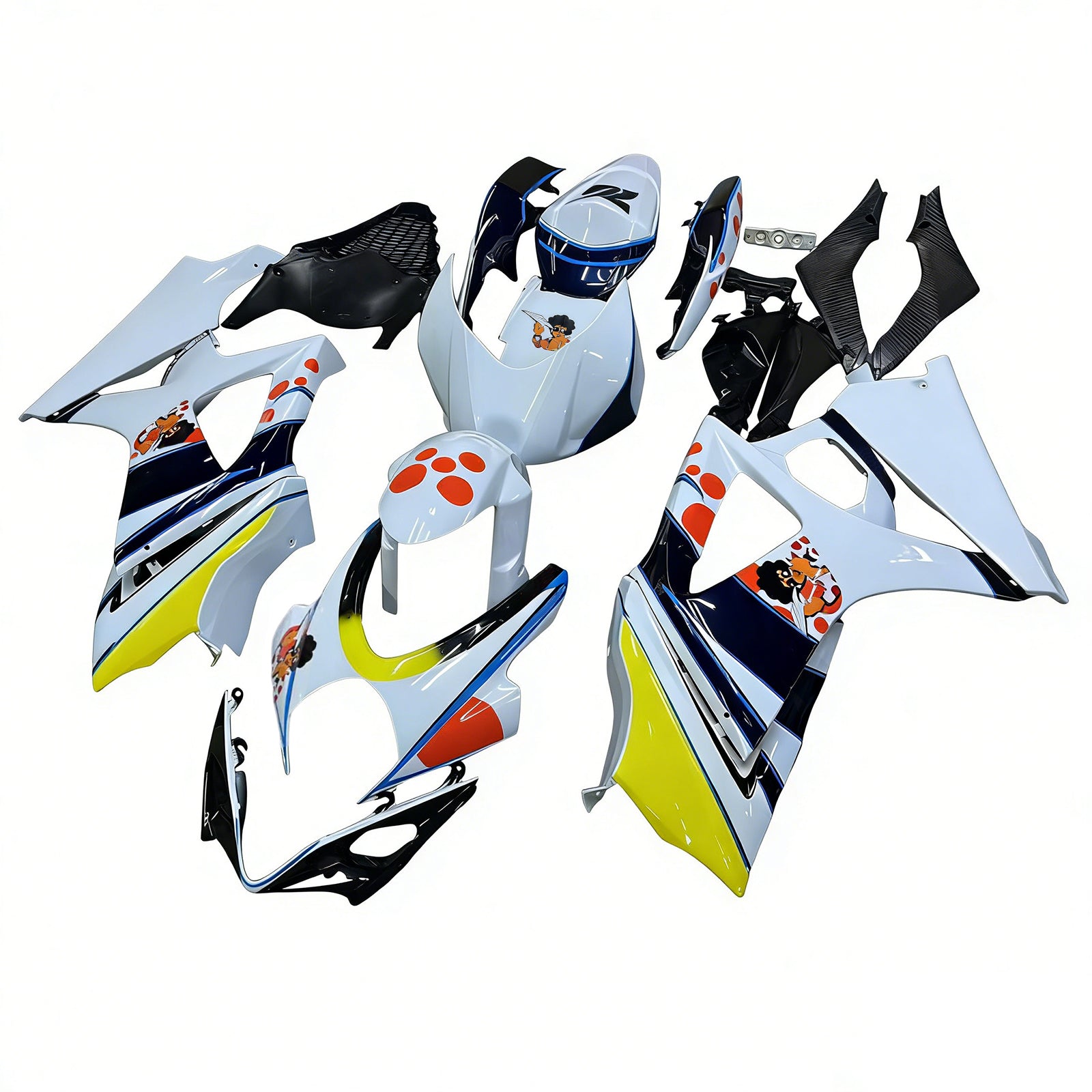 Kit de carénage par injection, carrosserie en plastique ABS, compatible avec Suzuki GSXR1000 2007-2008