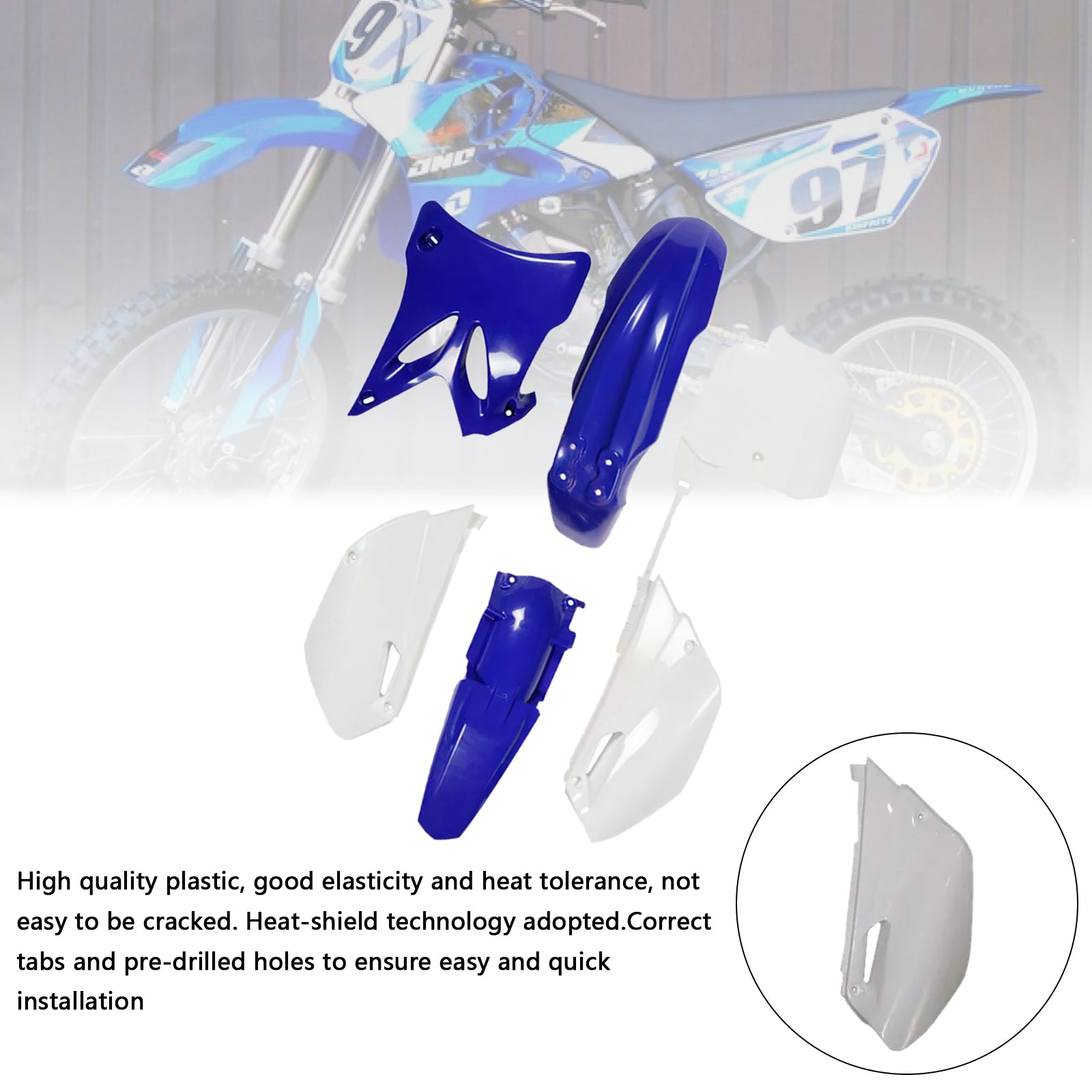 Kit de carénage de garde-boue en plastique pour Yamaha YZ85 2002-2014
