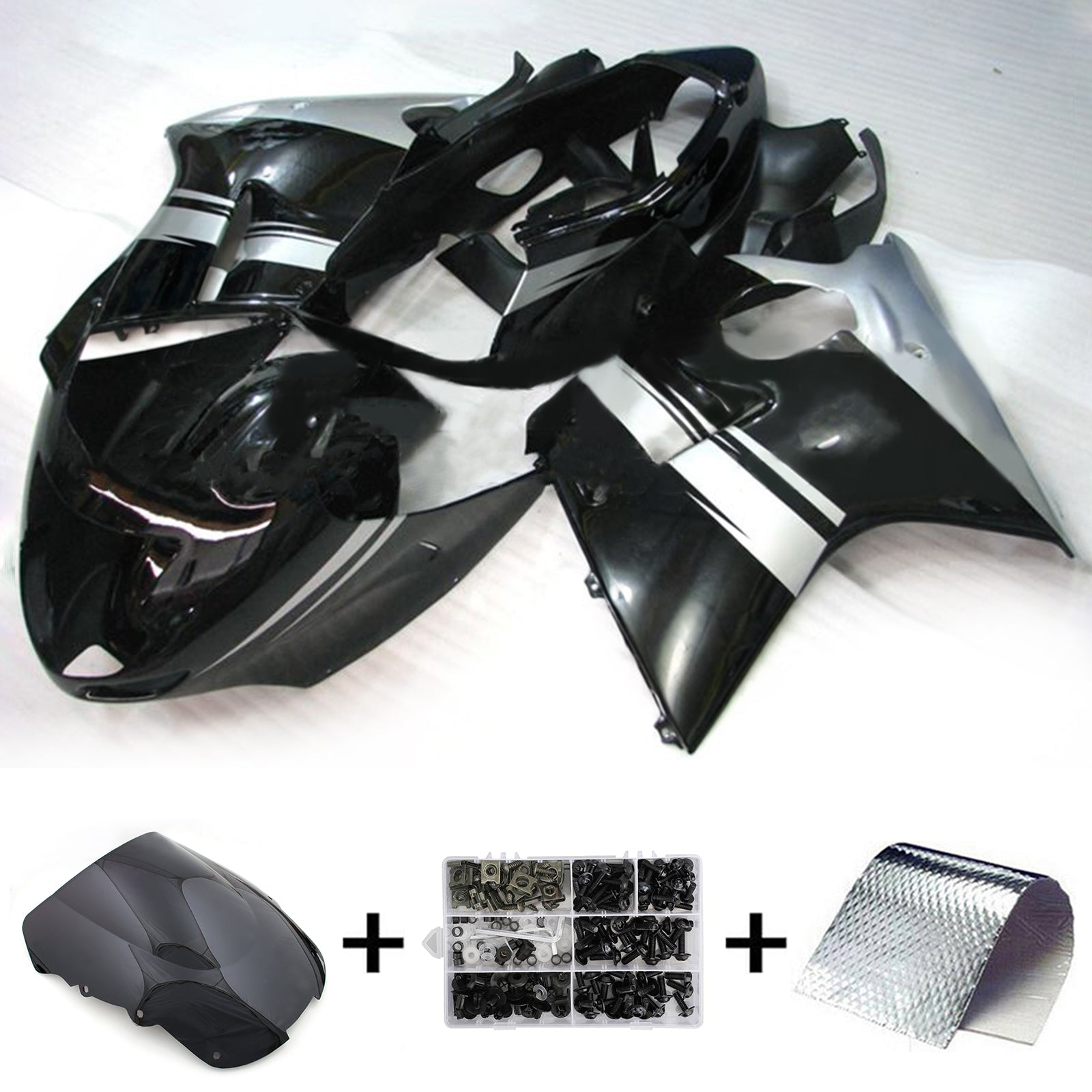 Kit de carénage injecté en plastique ABS pour Honda CBR1100XX SuperBlackBird 1996-2007