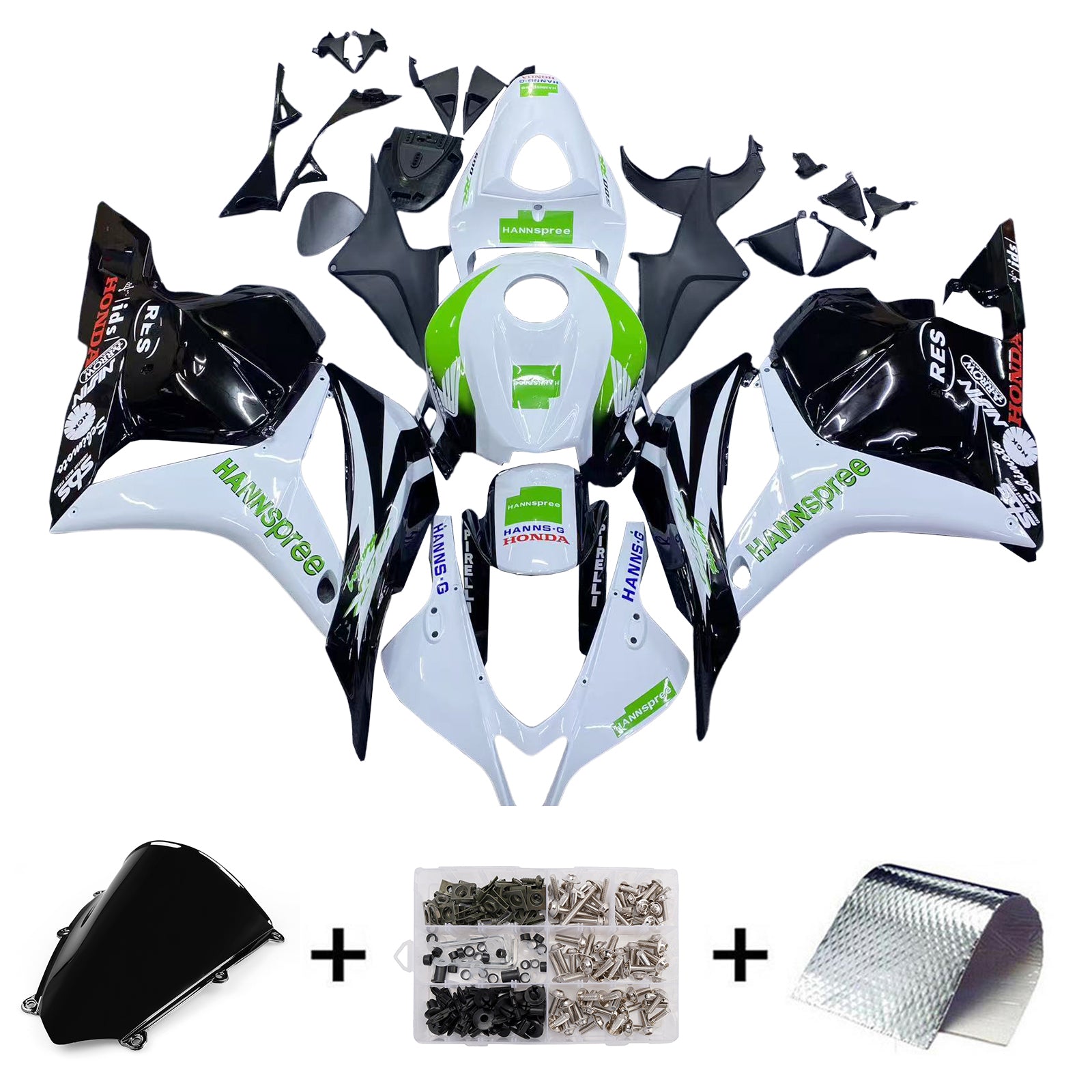 Kit per carenatura a costume Bodywork ABS per Honda CBR600RR 2009 2010 2012