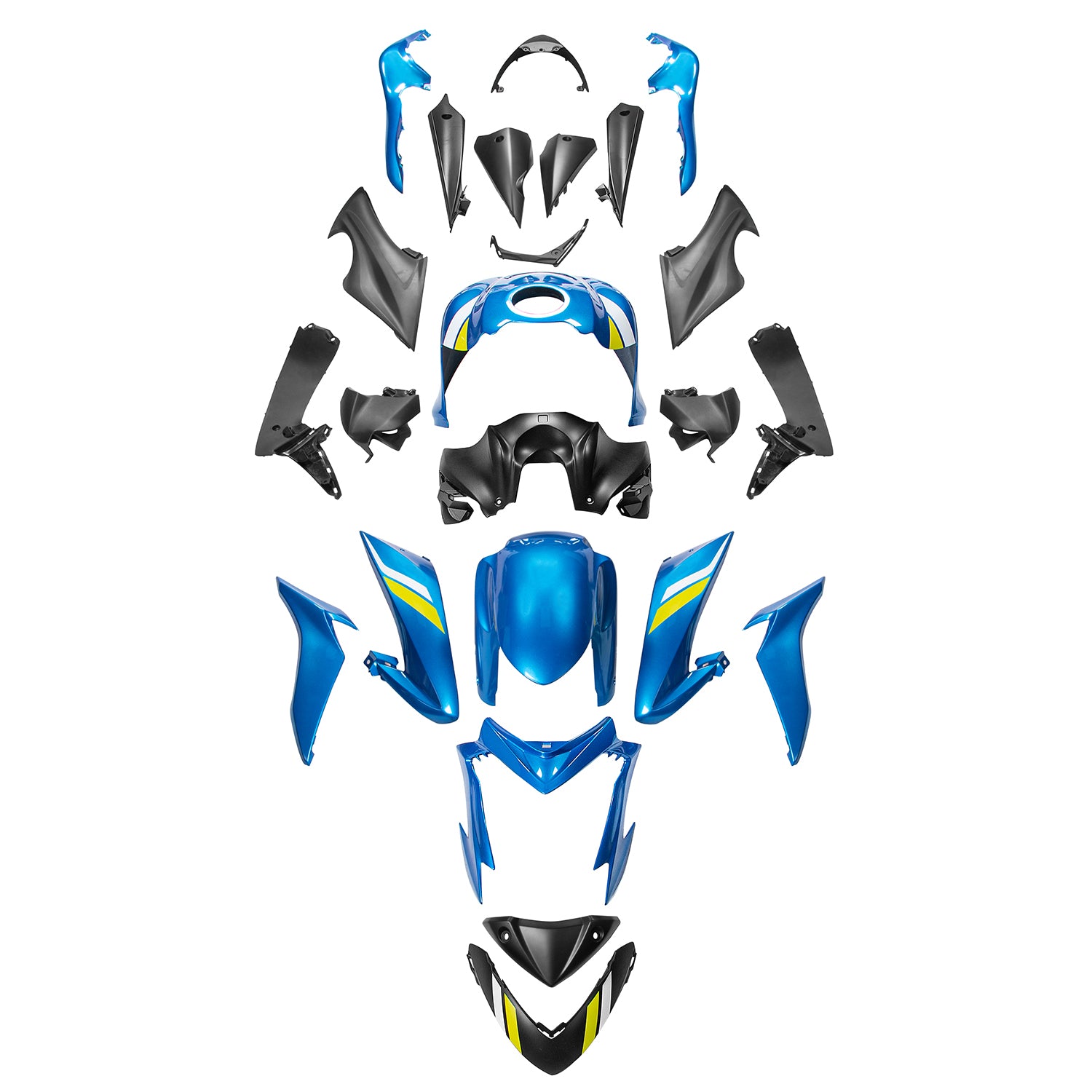 Plastični komplet za telo za telo, ki je injiciran za Suzuki GSX-S 1000 2015-2020 03#