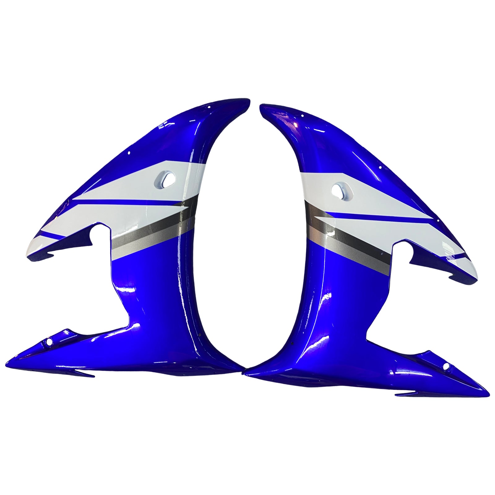 Kit carena in plastica ad iniezione bianco blu con bullone adatto per YAMAHA 2005 YZF-R6