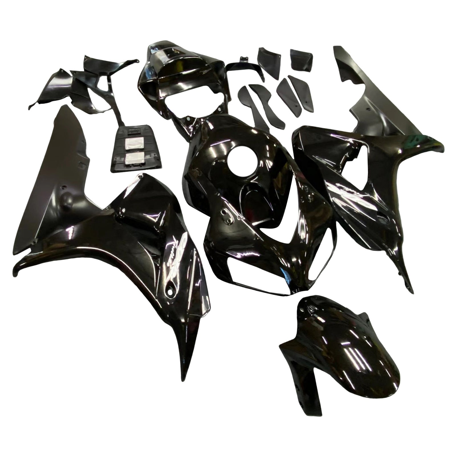 Kit di carenatura nera lucida Abs Fit per Honda CBR1000RR 2006 2007