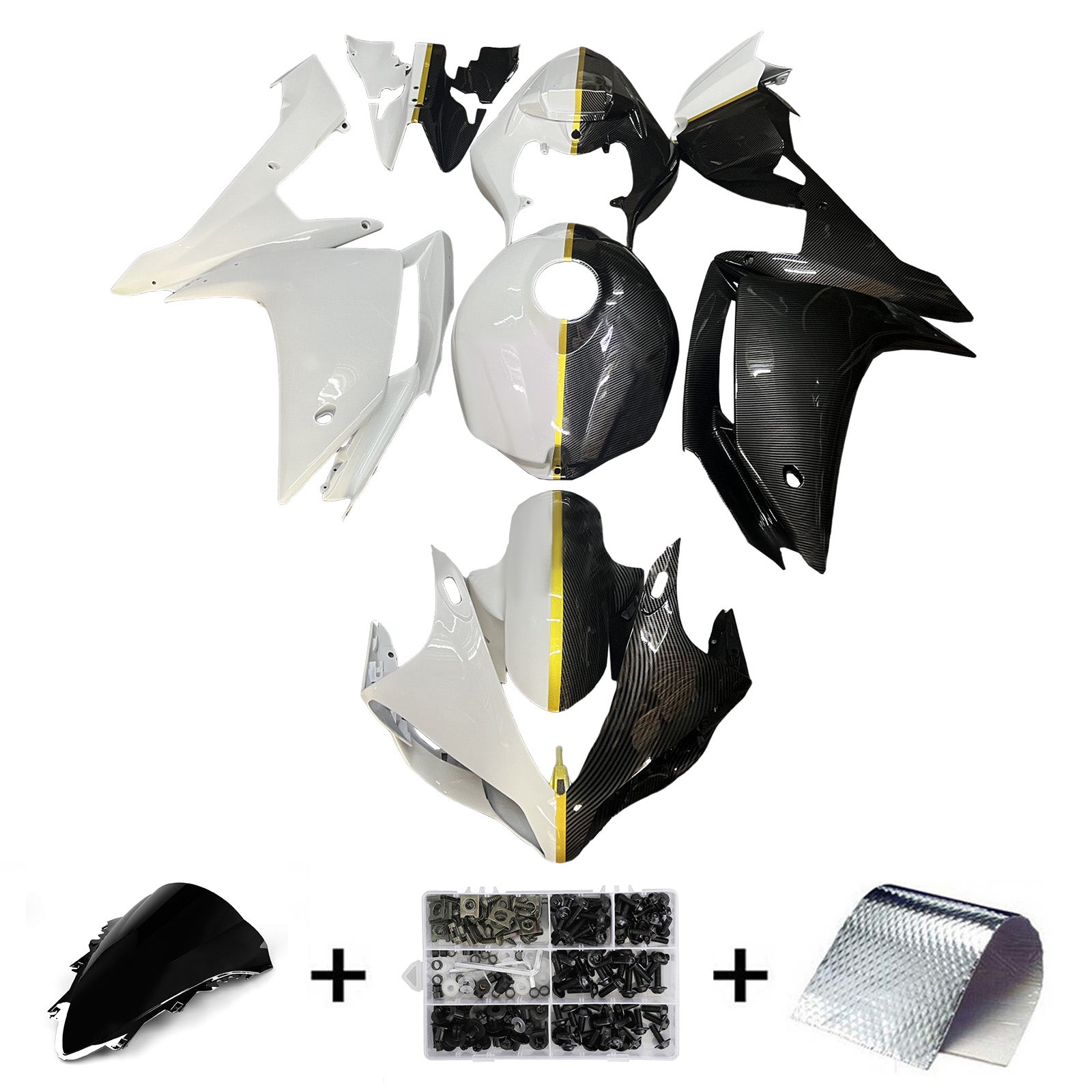 Kit carenatura iniettata in plastica ABS per Yamaha YZFR1 YZF-R1 2007-2008