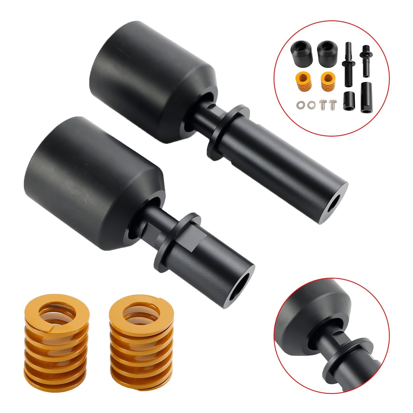 2023-2024 KAWASAKI ZX-4RR Marco de aluminio Protección deslizante contra choques Negro