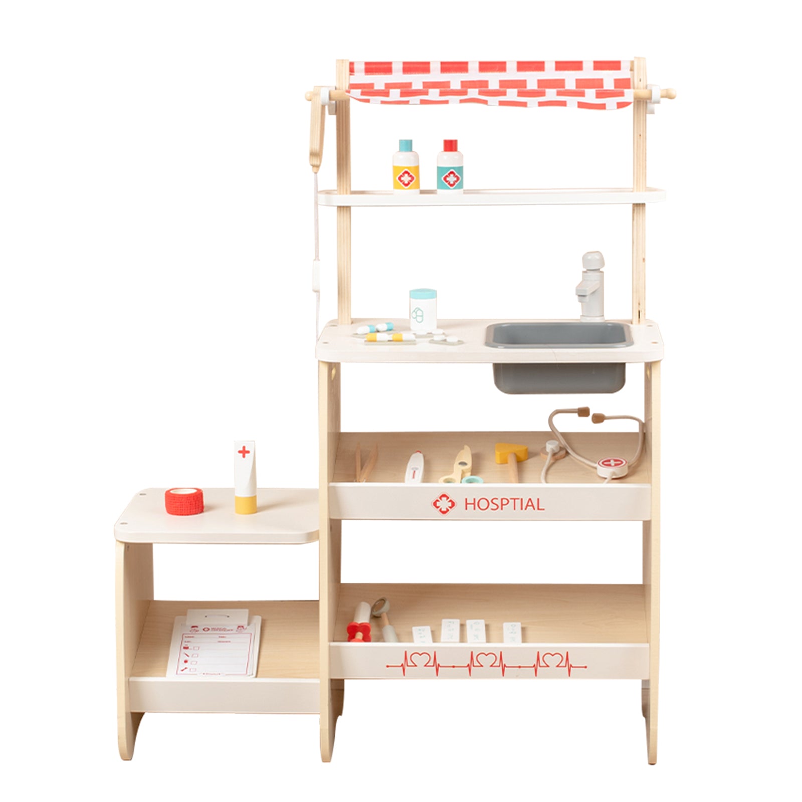 Set di giocattoli di simulazione della clinica medica per bambini con 22 accessori, di 3 anni