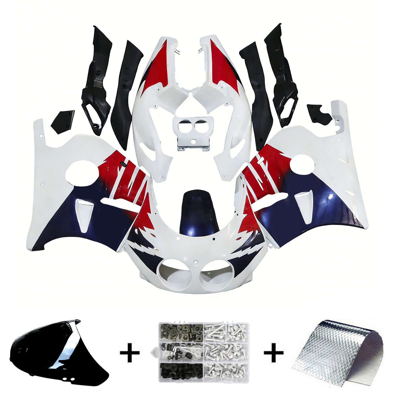 Kit de carénage injecté en plastique ABS pour Honda CBR250RR MC22 1990-1998