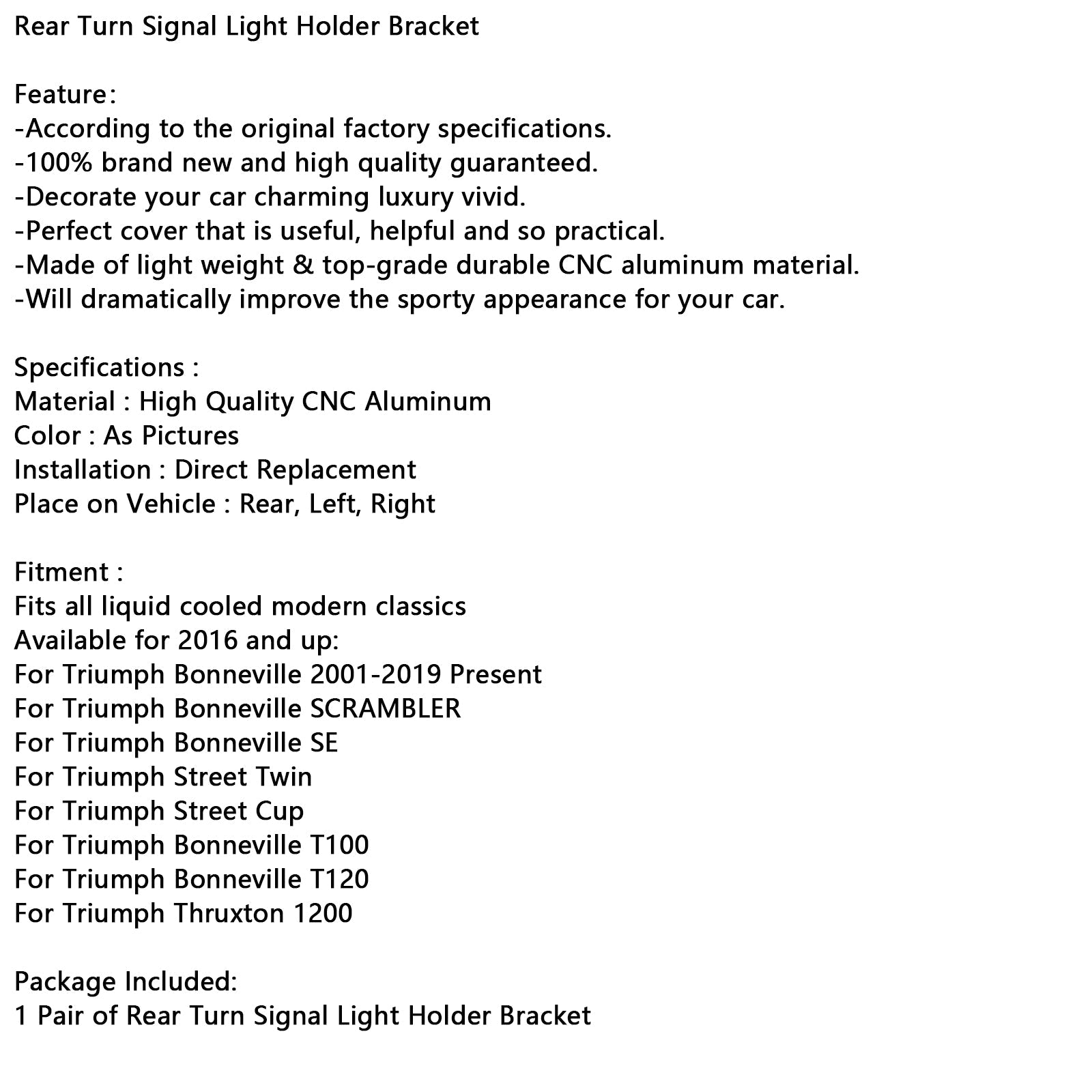 Il supporto lampeggiante posteriore per Bonneville è T100 T120