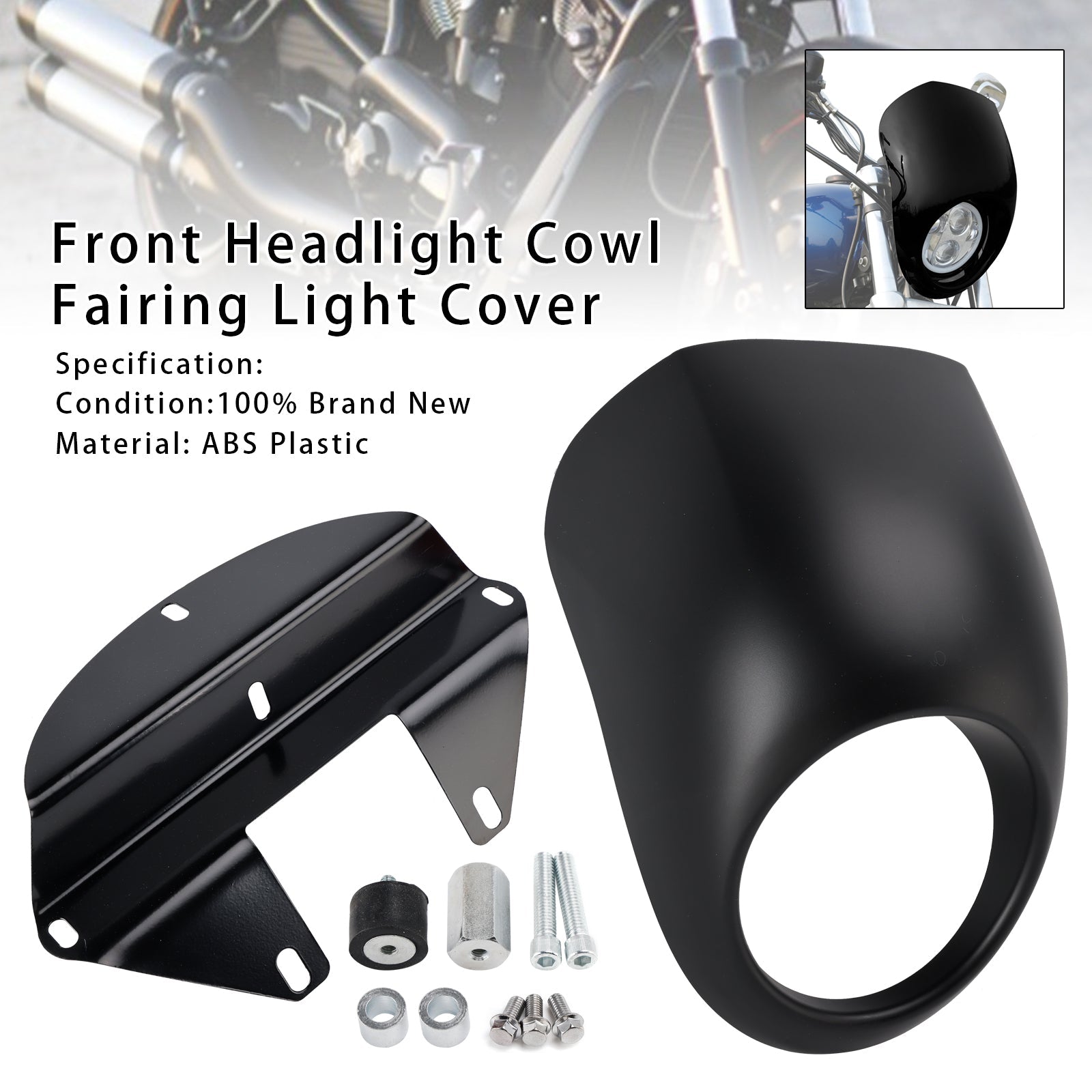 Cache de phare pour Sportster Dyna XL 883 1200 FX (à partir de 1973)