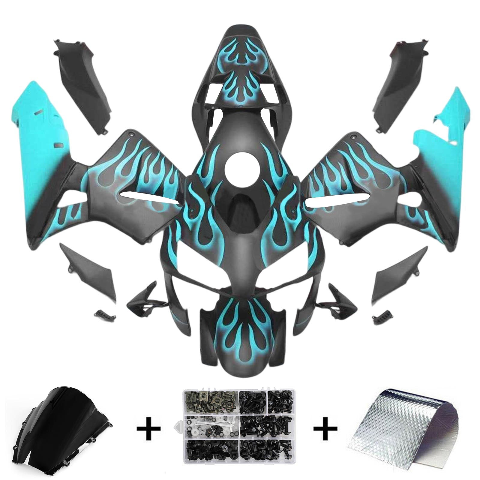 Kit de carénage par injection, carrosserie en plastique ABS pour Honda CBR600RR 2003-2004 F5