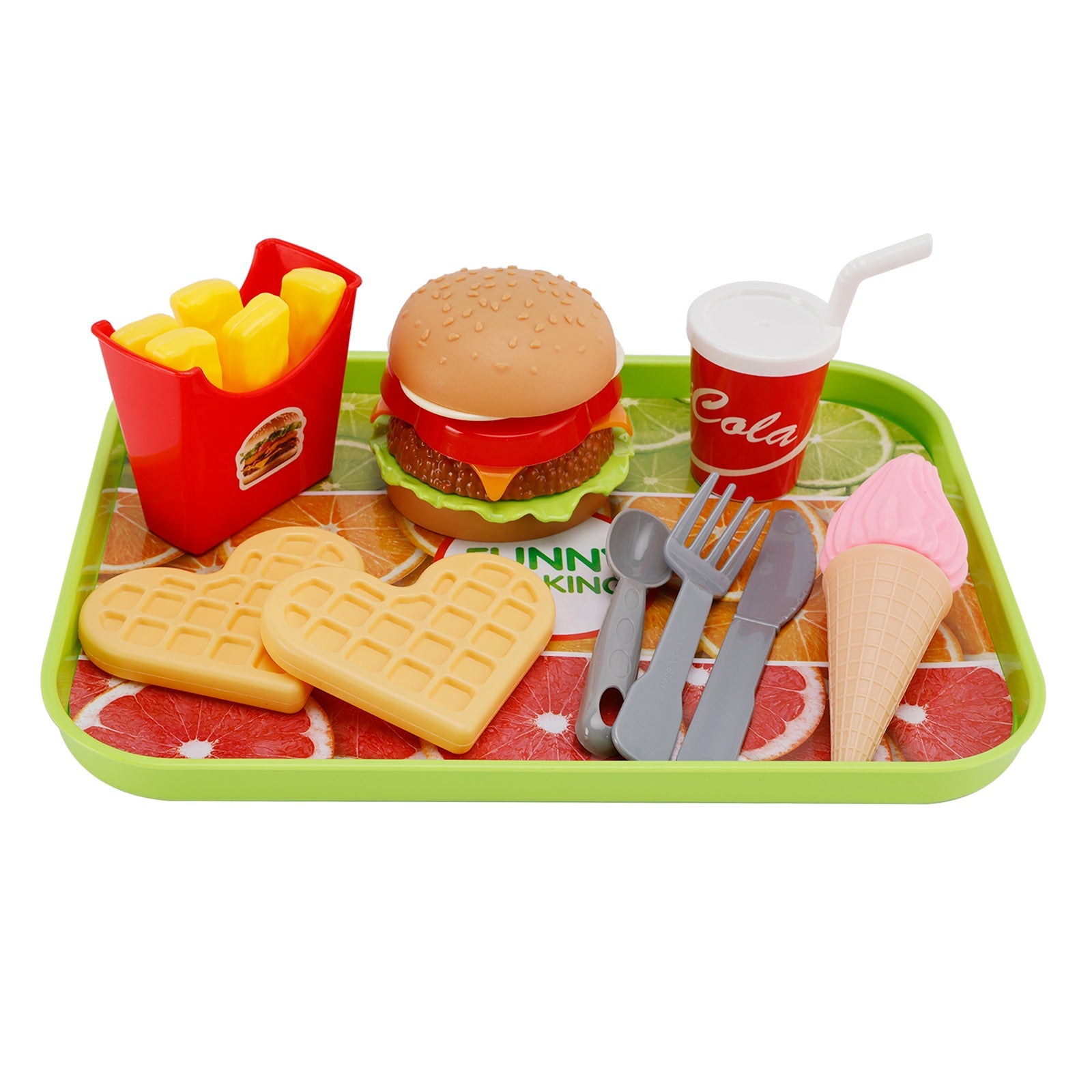 Hamburger, waffle, patatine fritte, bevande, gioco alimentare, set da cucina, giocattoli per bambini