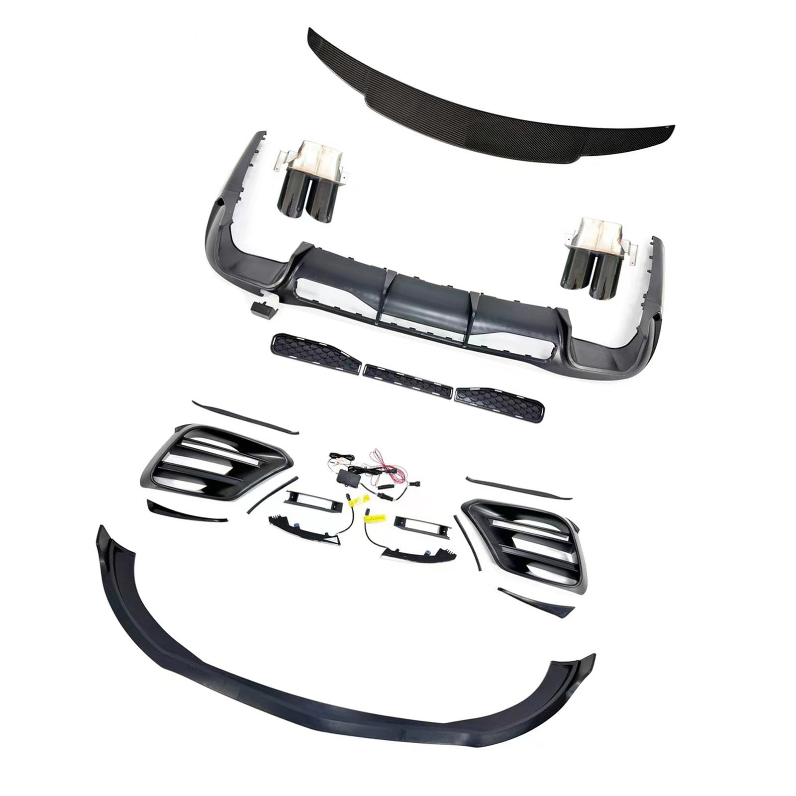 Kit carrosserie style B pour pare-chocs avant (compatible Mercedes Classe S W223 S450 S500, 2021-2023)