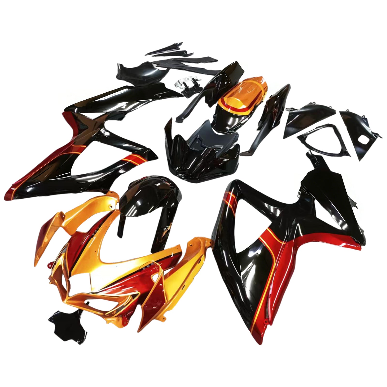 Kit de carénage par injection, carrosserie en plastique ABS pour Suzuki GSXR 600/750 2008-2010 K8
