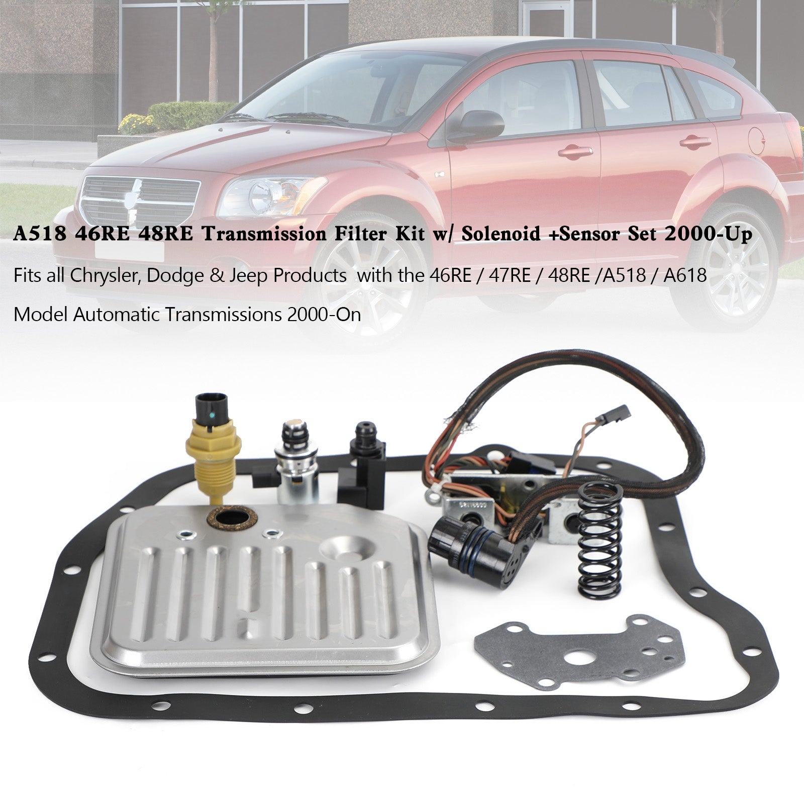 2000-up A518 46RE 48RE transmissiefilterkit met Solenoid + FedEx Express Sensors Set