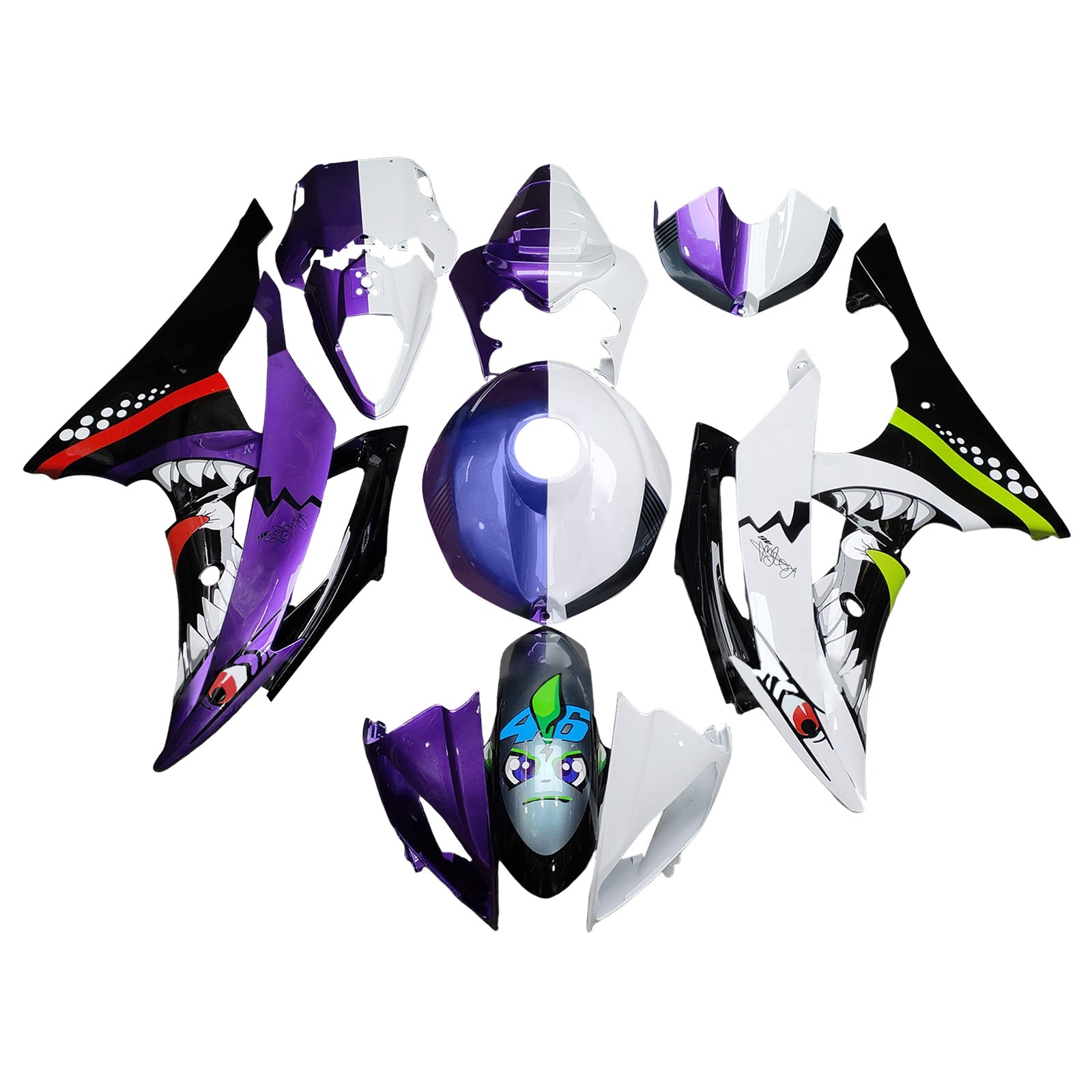 Komplet oklepa iz ABS plastike za Yamaho YZFR6 YZF-R6 2008-2016