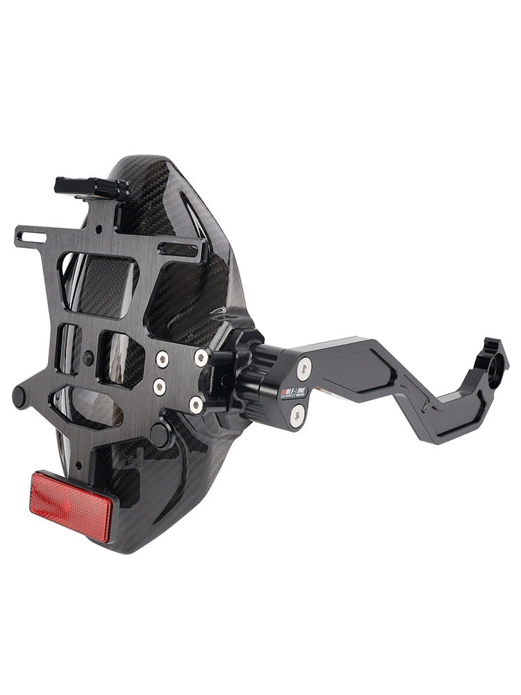 Support de garde-boue arrière en fibre de carbone véritable à LED pour Honda CBR650R 2024-2025