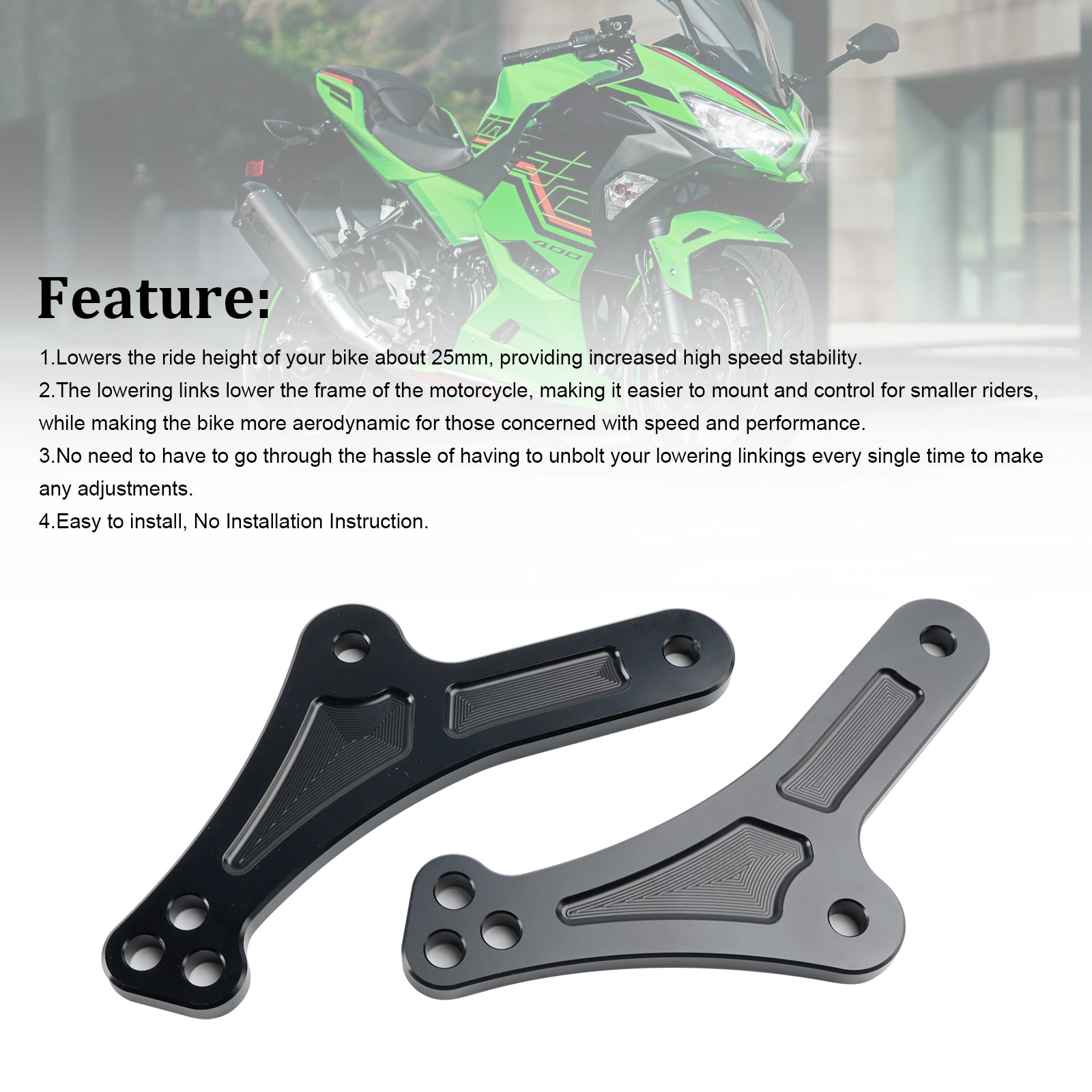 2023-2024 kawasaki ZX-25R ZX-4R Enlaces de suspensión inferiores ajustables para