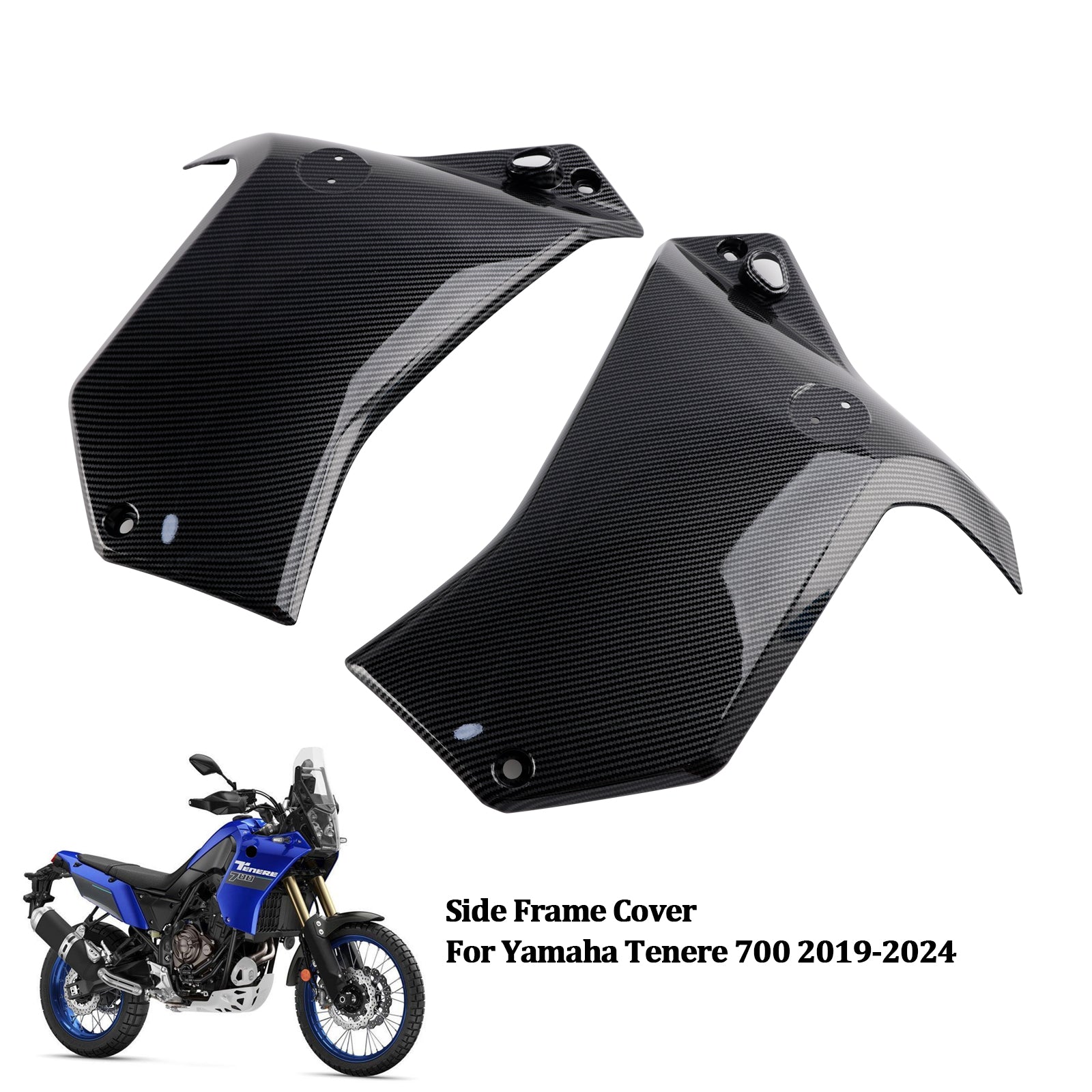 Marco lateral de protección Panel de protección Cubierta para Yamaha Tenere 700 2019-2024