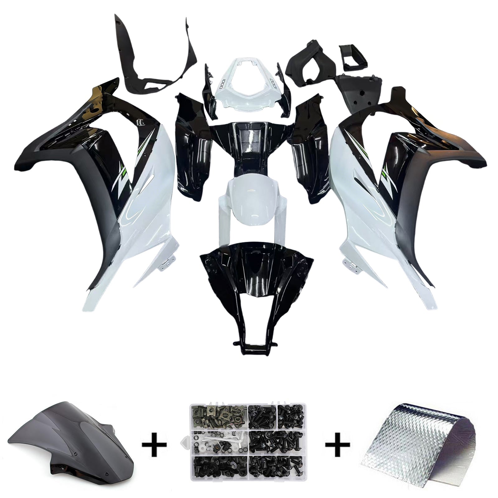 Kit de carénage injecté en plastique ABS pour Kawasaki ZX10R 2011-2015