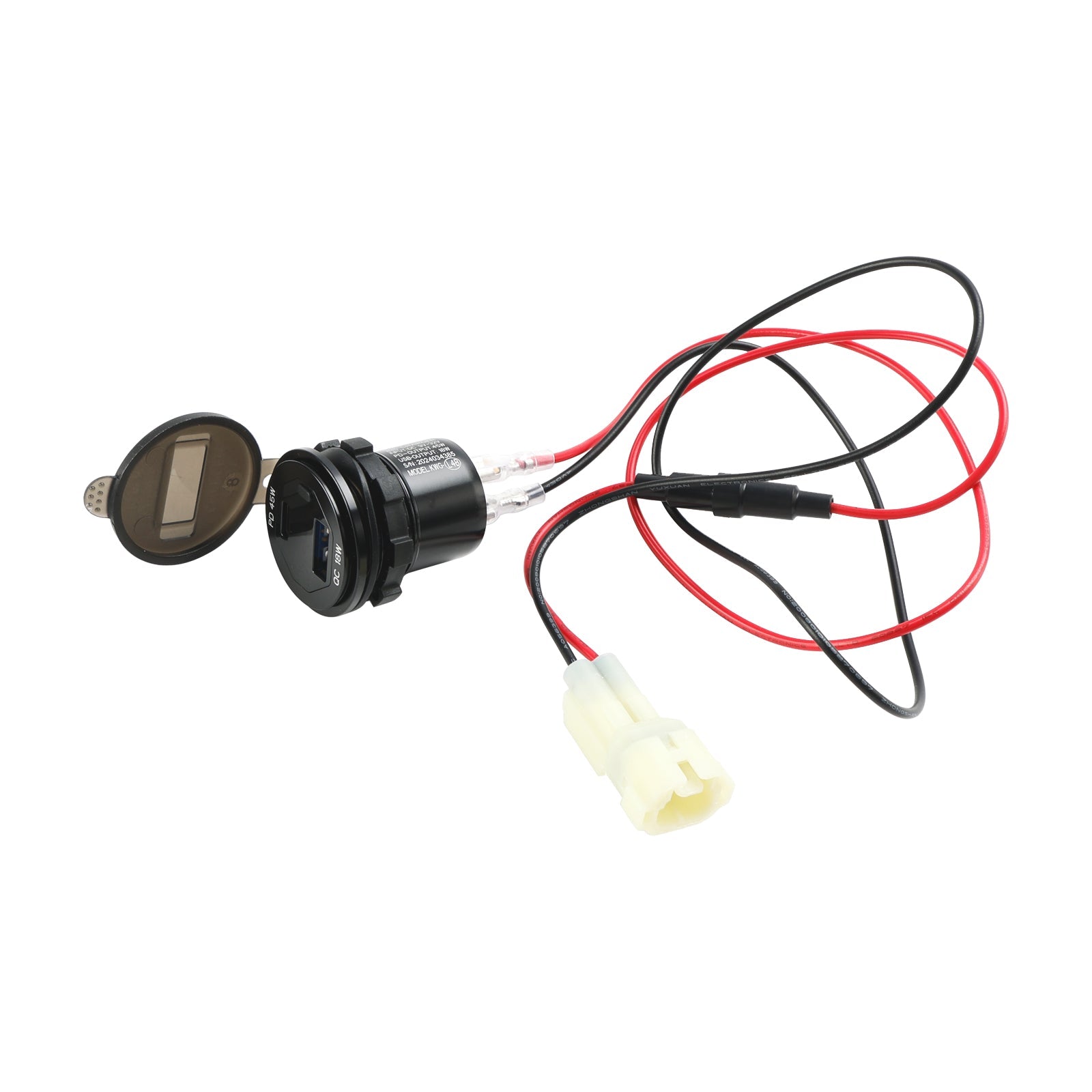 Kawasaki Versys 650 2022-2024 Cargador Montaje Rápido 12V USB + Toma Tipo C