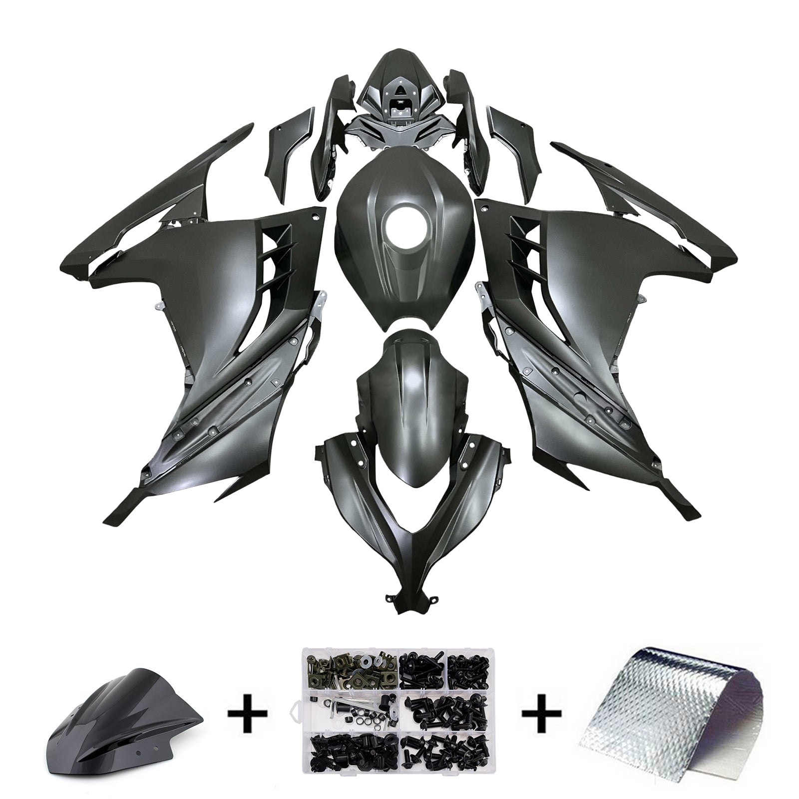 Kit di carenatura a iniezione, carrozzeria in plastica ABS per Kawasaki EX300 Ninja300 2013-2024