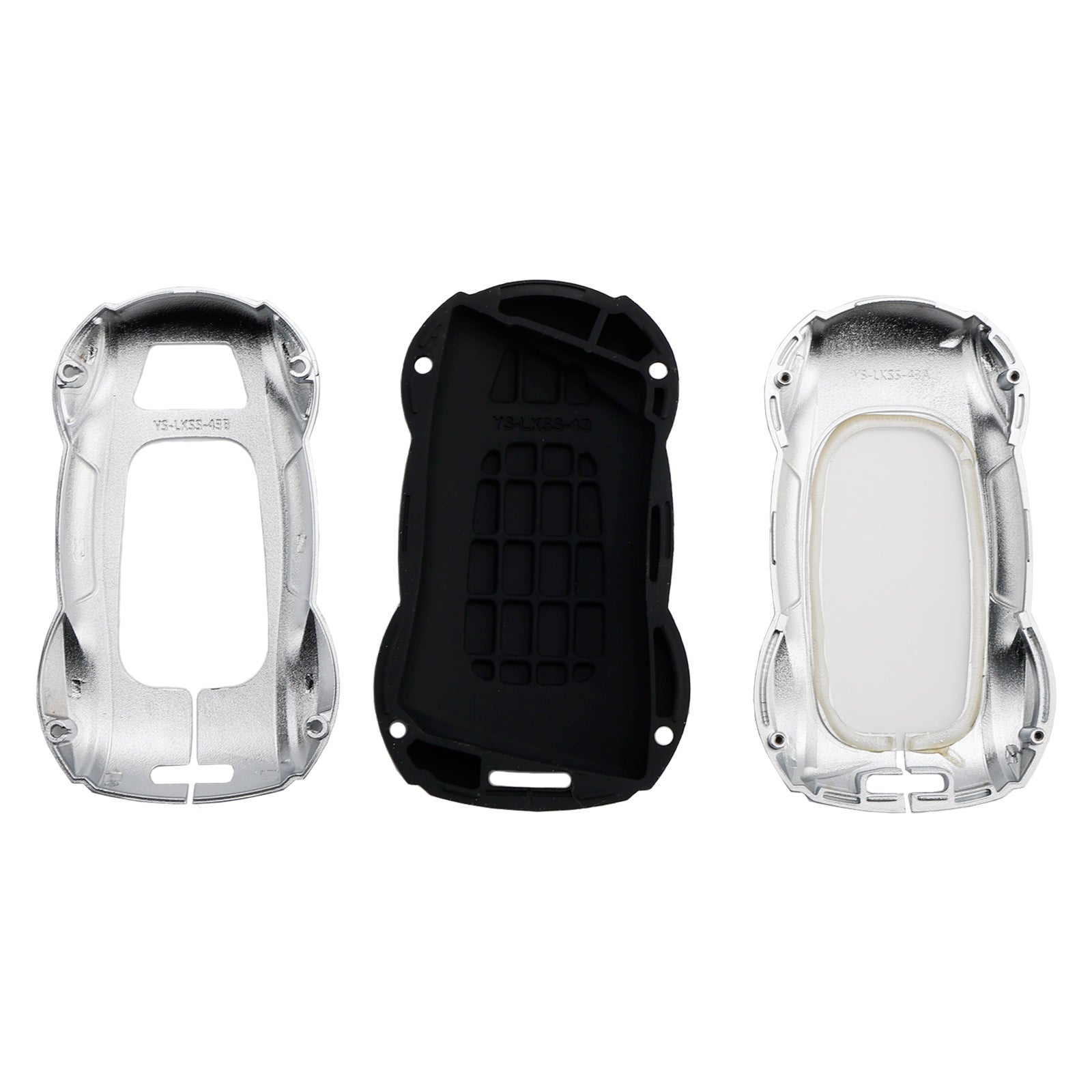 Étui argenté en cuir, alliage de zinc et pour clé de voiture Lexus ES260h/RX350h/LS500h